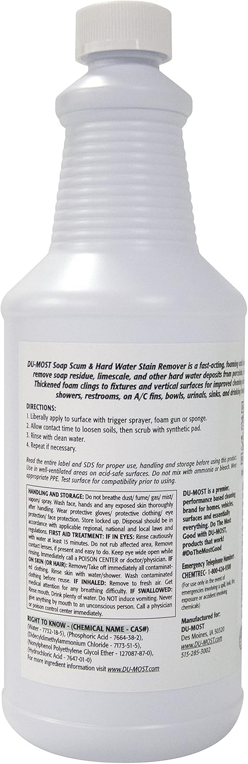 DU-MOST Soap Scum and Hard Water Stain Remover 32 Oz