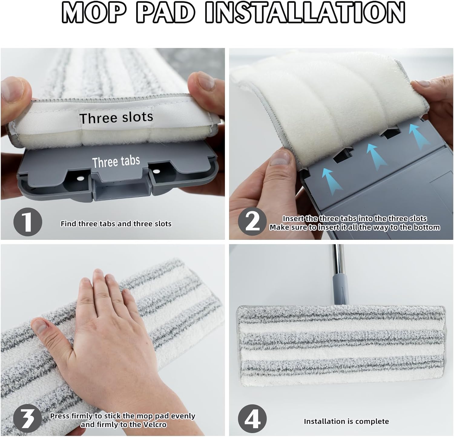 12 Pack Microfiber Mopping Pads - Reusable Washable