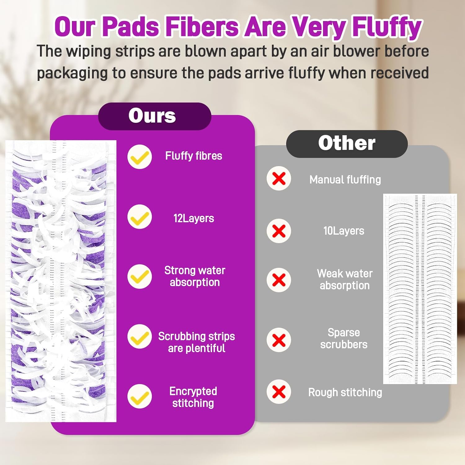 30 Pack Power Mop Refills for Swiffer Multi-Surface Wood Mop