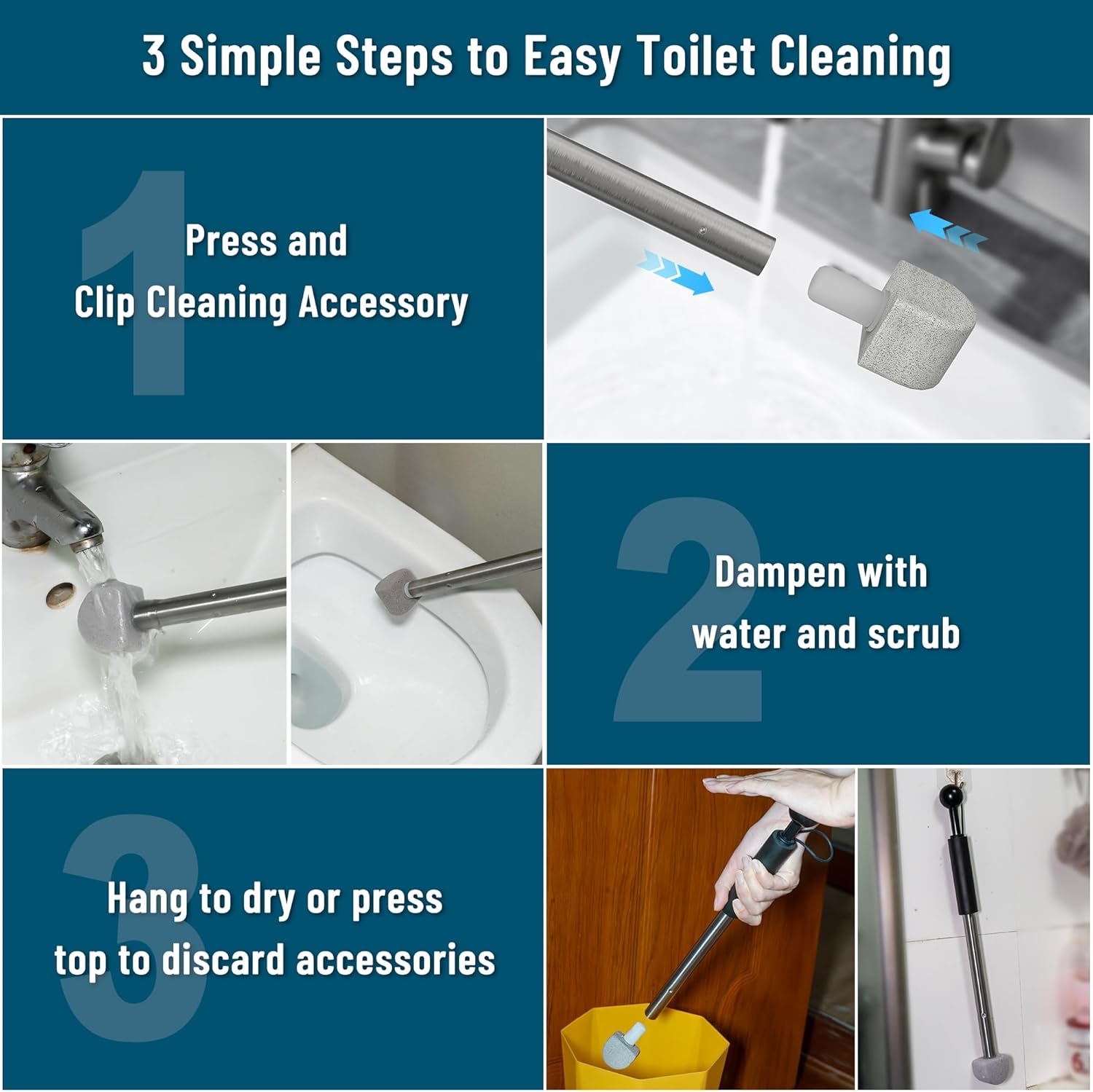 Yingmore 2025 Pumice Toilet Cleaner with Handle