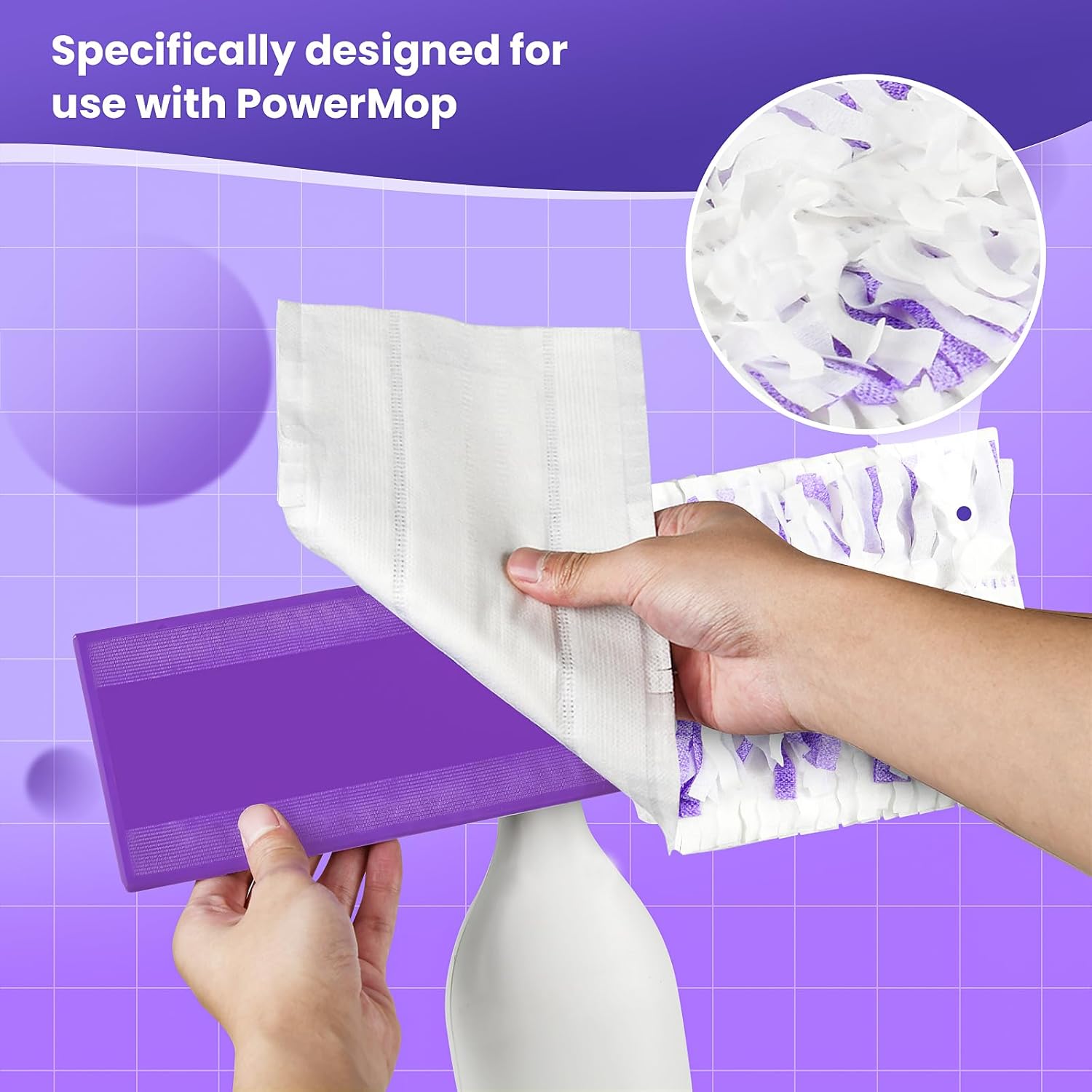 30 Pack Power Mop Pad Refills for Swiffer PowerMop Multi-Surface Mop
