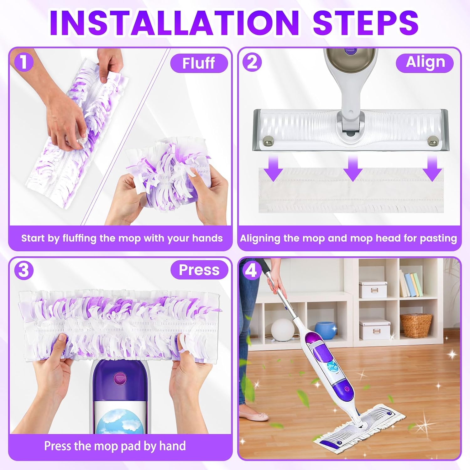 10 PCS Swiffer PowerMop Replacement Mop Pads - Multi-Surface