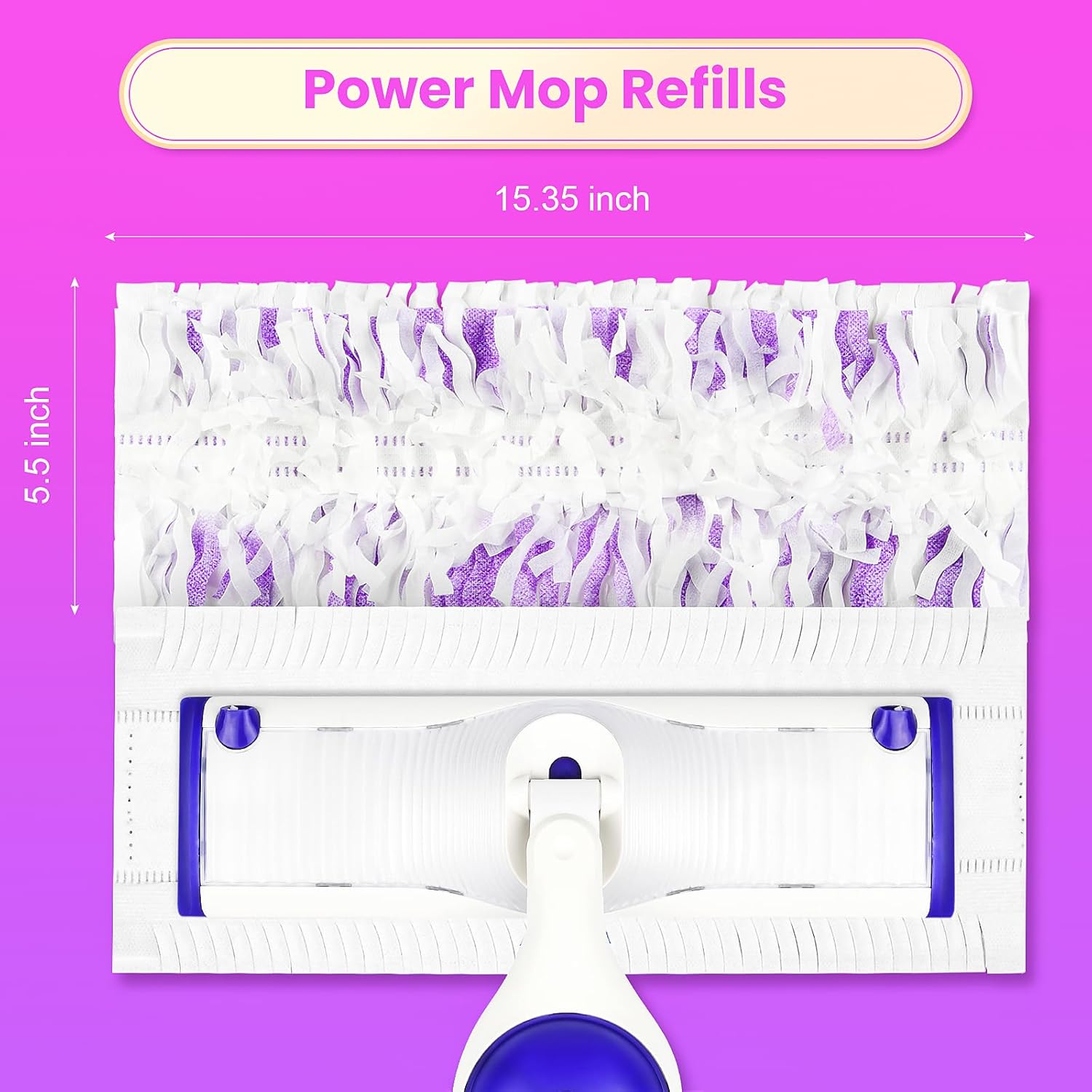 40 Count Swiffer Power Mop Refills - Multi-Surface Wood Mop Compatible