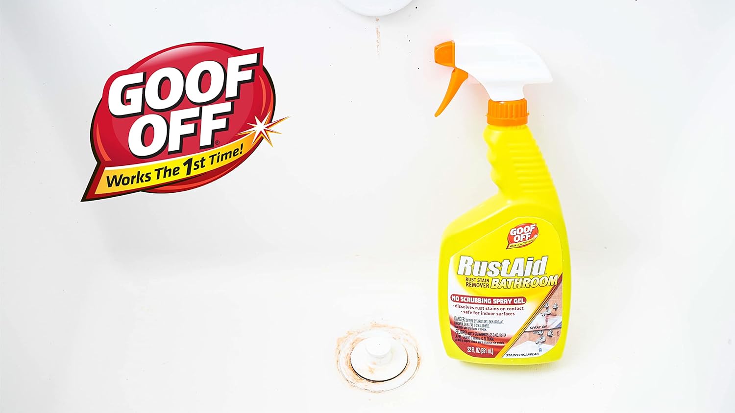 Goof Off RustAid Rust Stain Remover 22 oz Spray Bottle 1