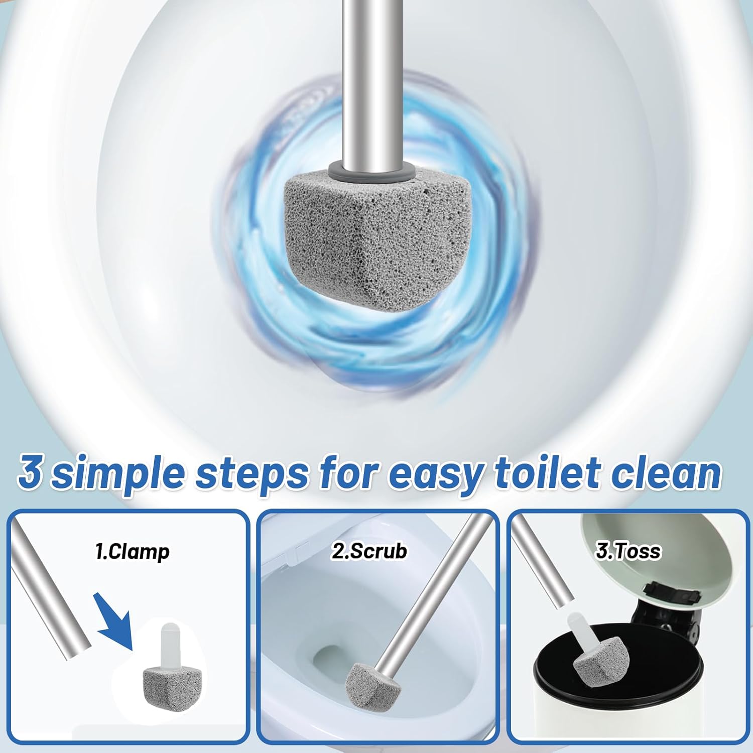 Yingmore Pumice Stone Toilet Cleaner with Long Handle 1