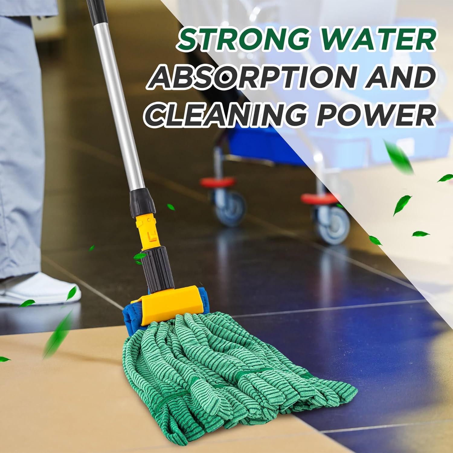Hushee 6 Pack Heavy Duty Microfiber Tube Mop Heads