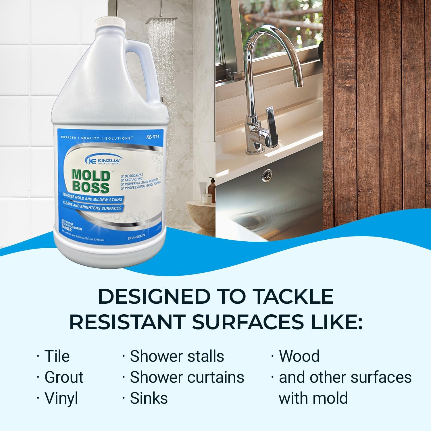 KINZUA ENVIRONMENTAL Mold Stain Remover 1 Gallon 1