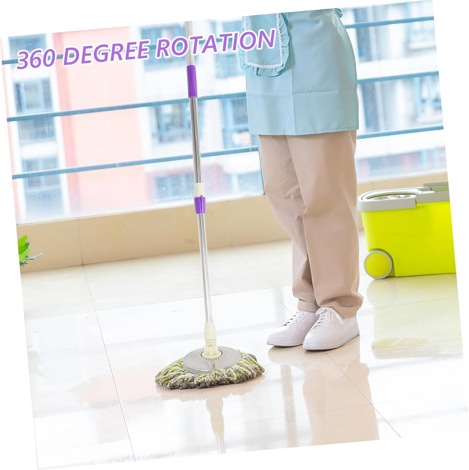 SHERCHPRY Extendable Mop Pole Handle with Rotating Design