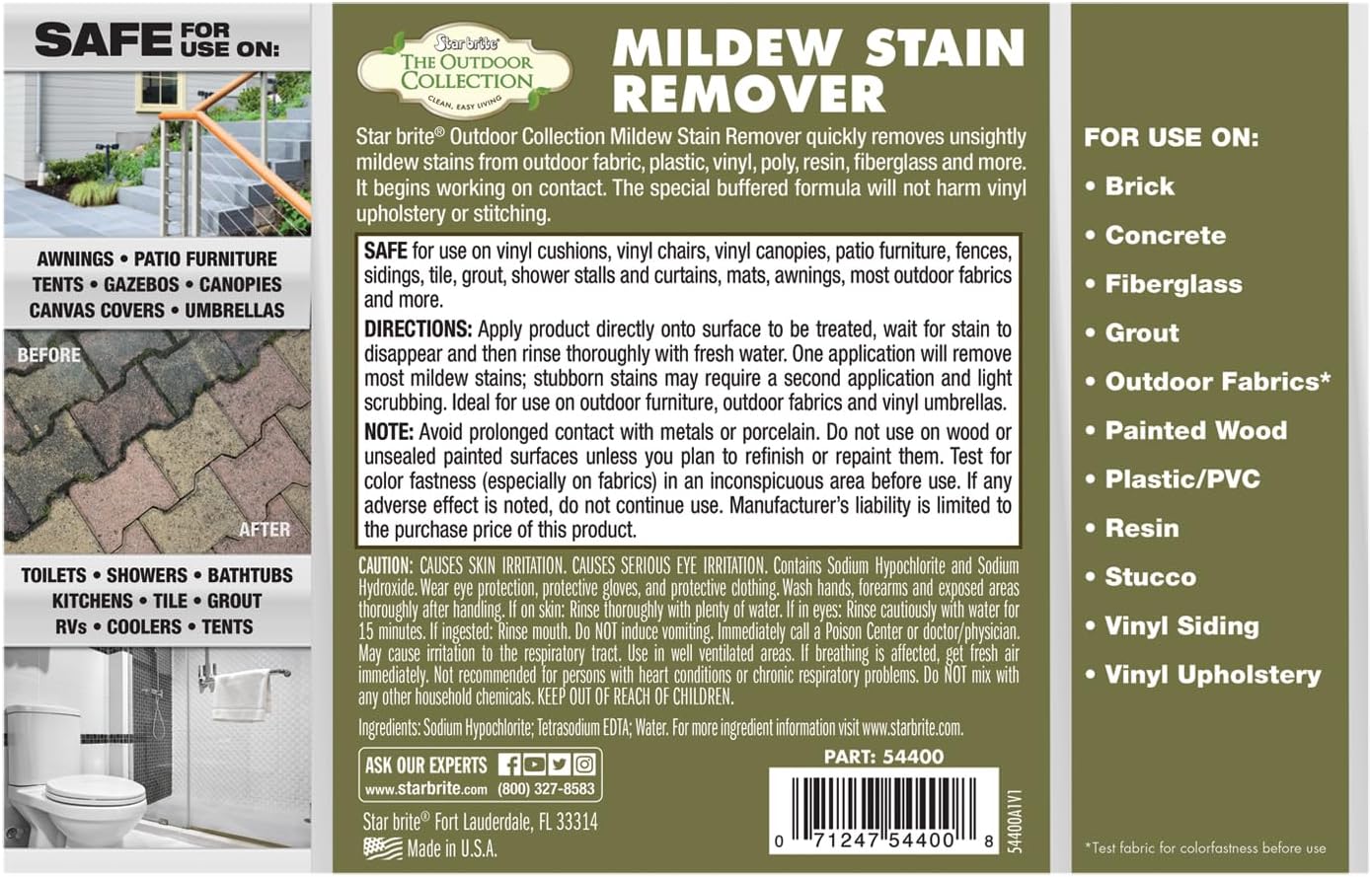 STAR BRITE OC Mildew Stain Remover - 1 Gallon
