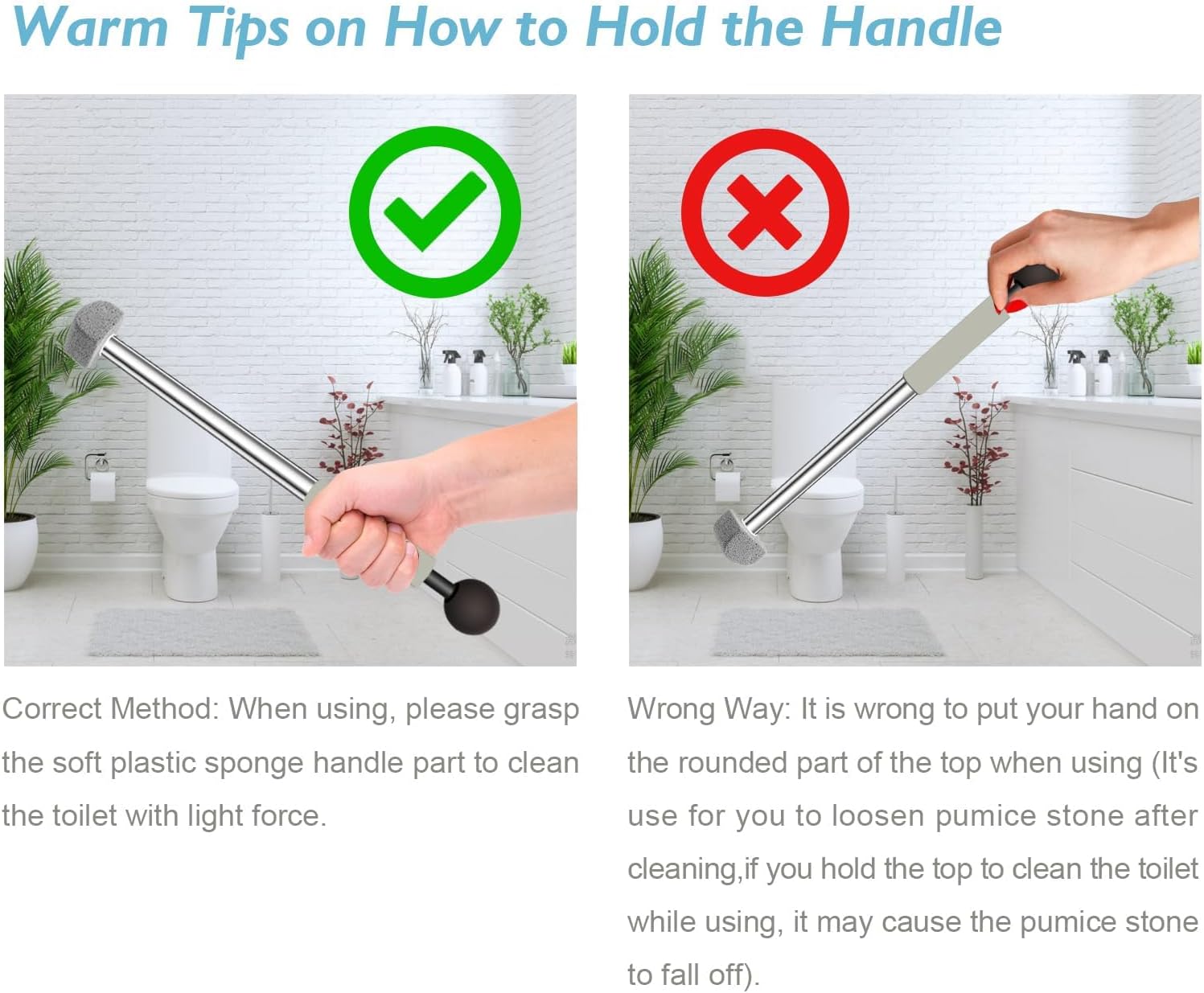 YINGMORE Pumice Stone Toilet Cleaner with Handle 1