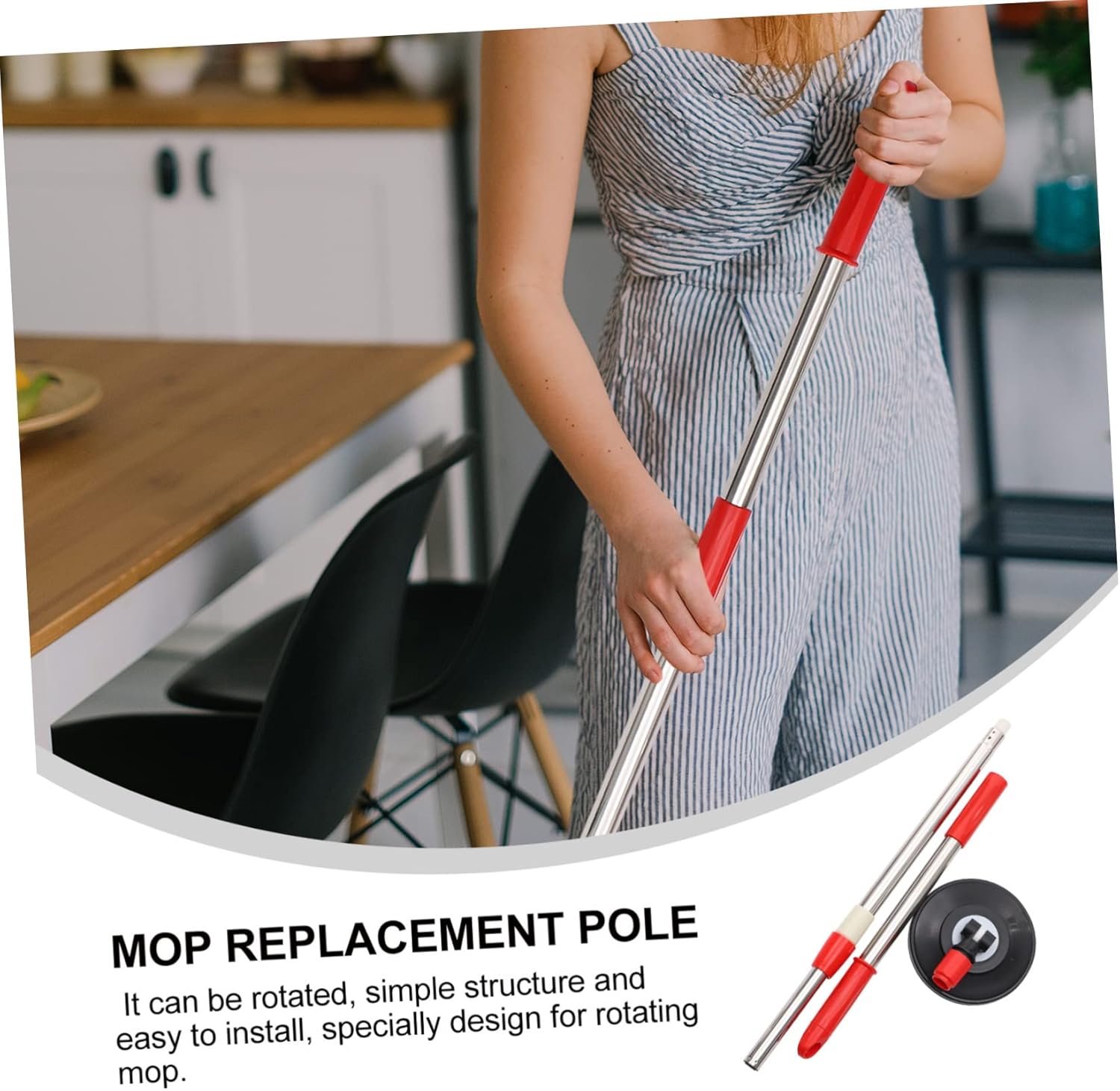 360 Swivel Mop Pole Handle Replacement