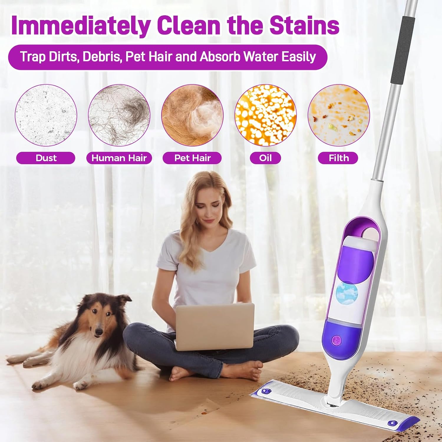 30 Pack Power Mop Refills for Swiffer Multi-Surface Wood Mop