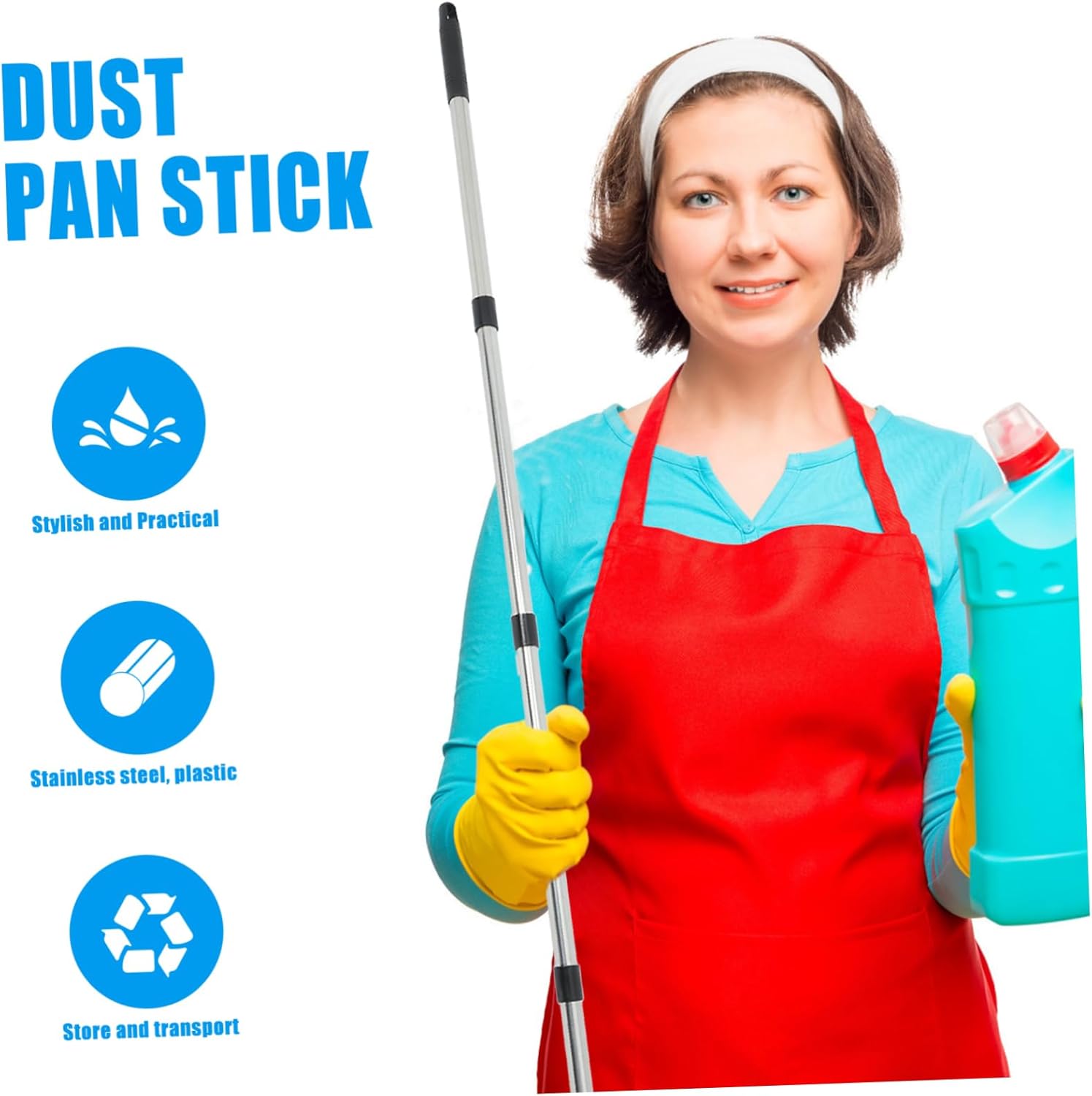PACKOVE Replacement Mop Stick Pole Handles Stainless Steel 1