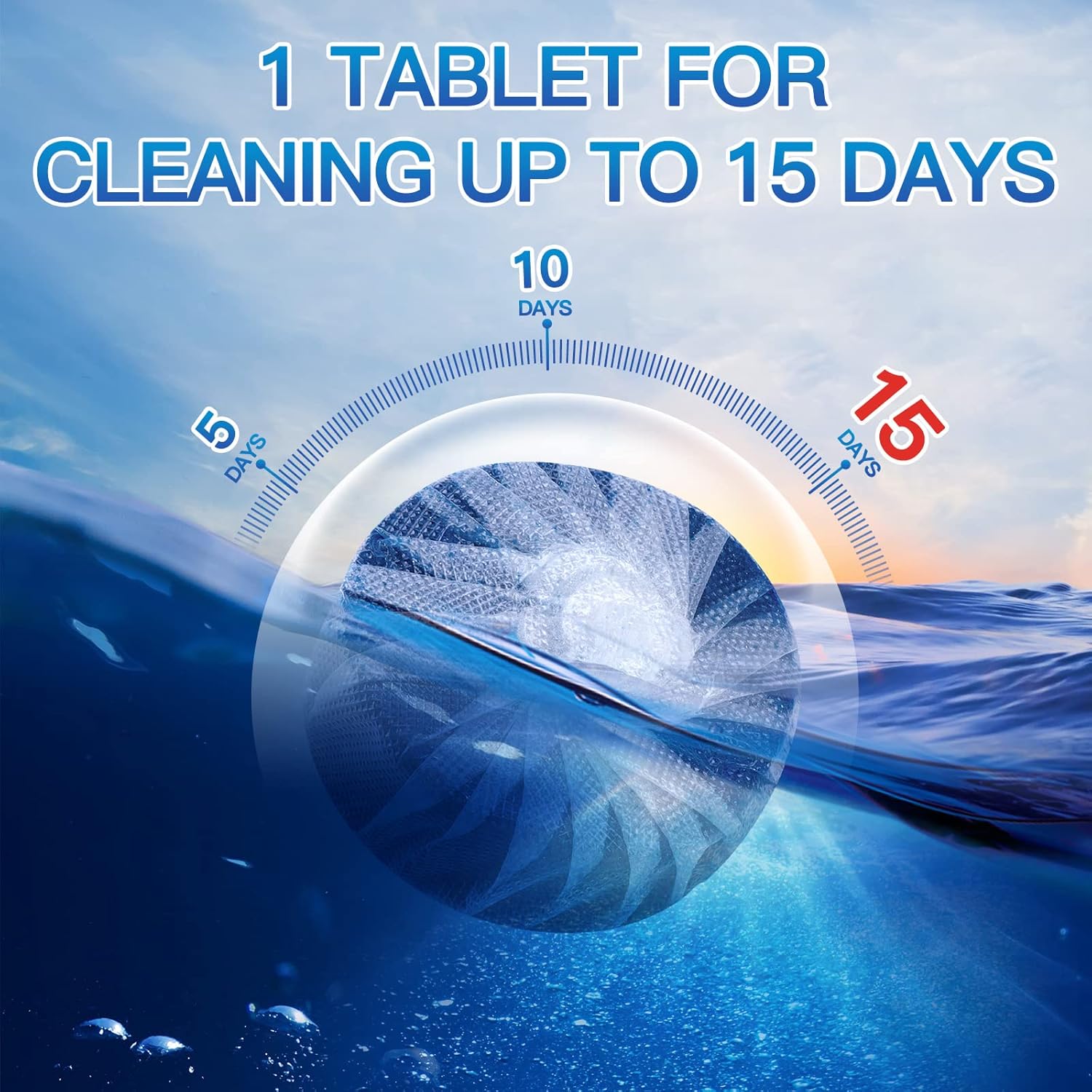Vacplus Toilet Bowl Cleaners 20-Pack Blue Tablets