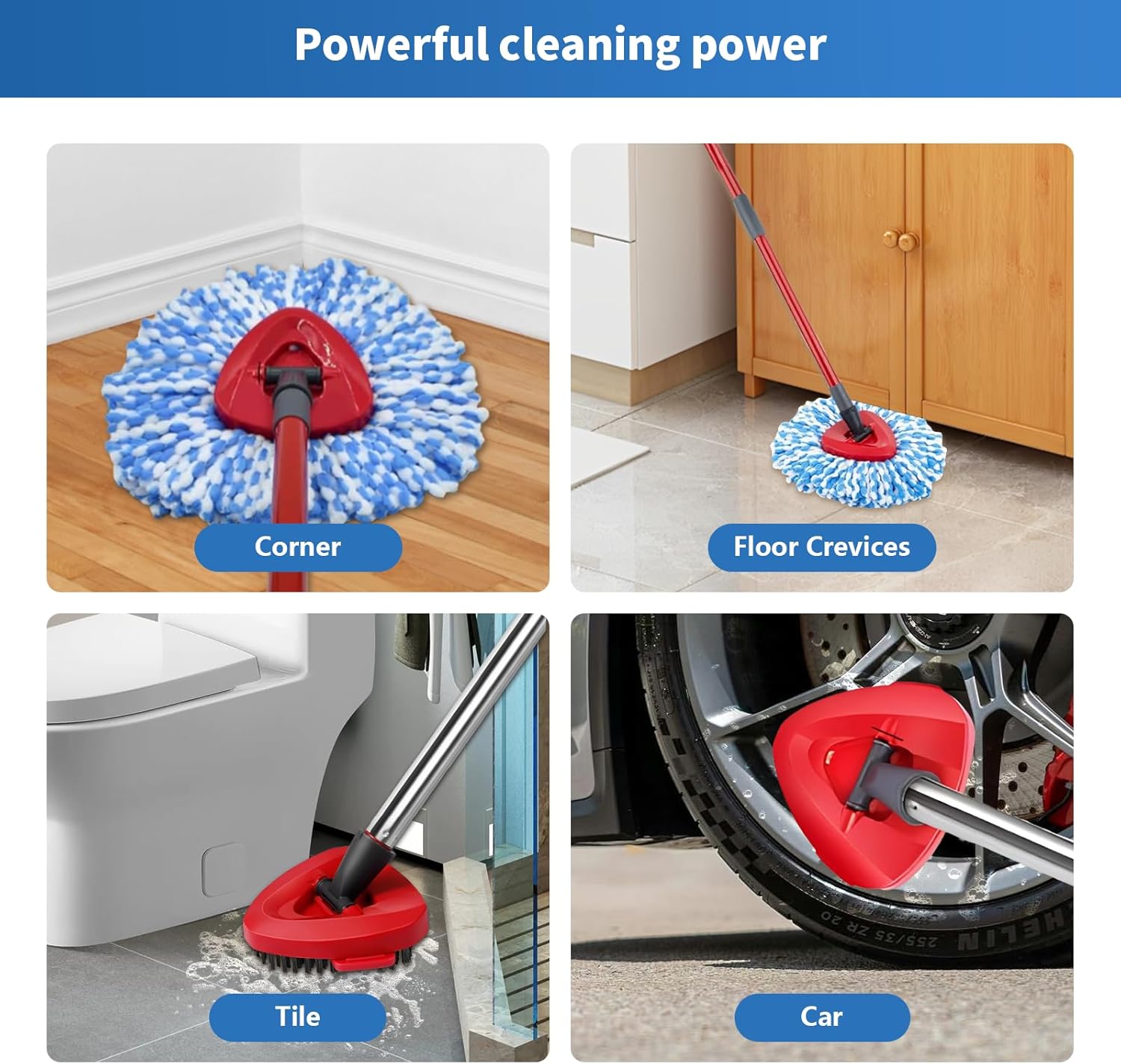 9-Pack Mop Head Refills for O-Cedar RinseClean 2-Tank System