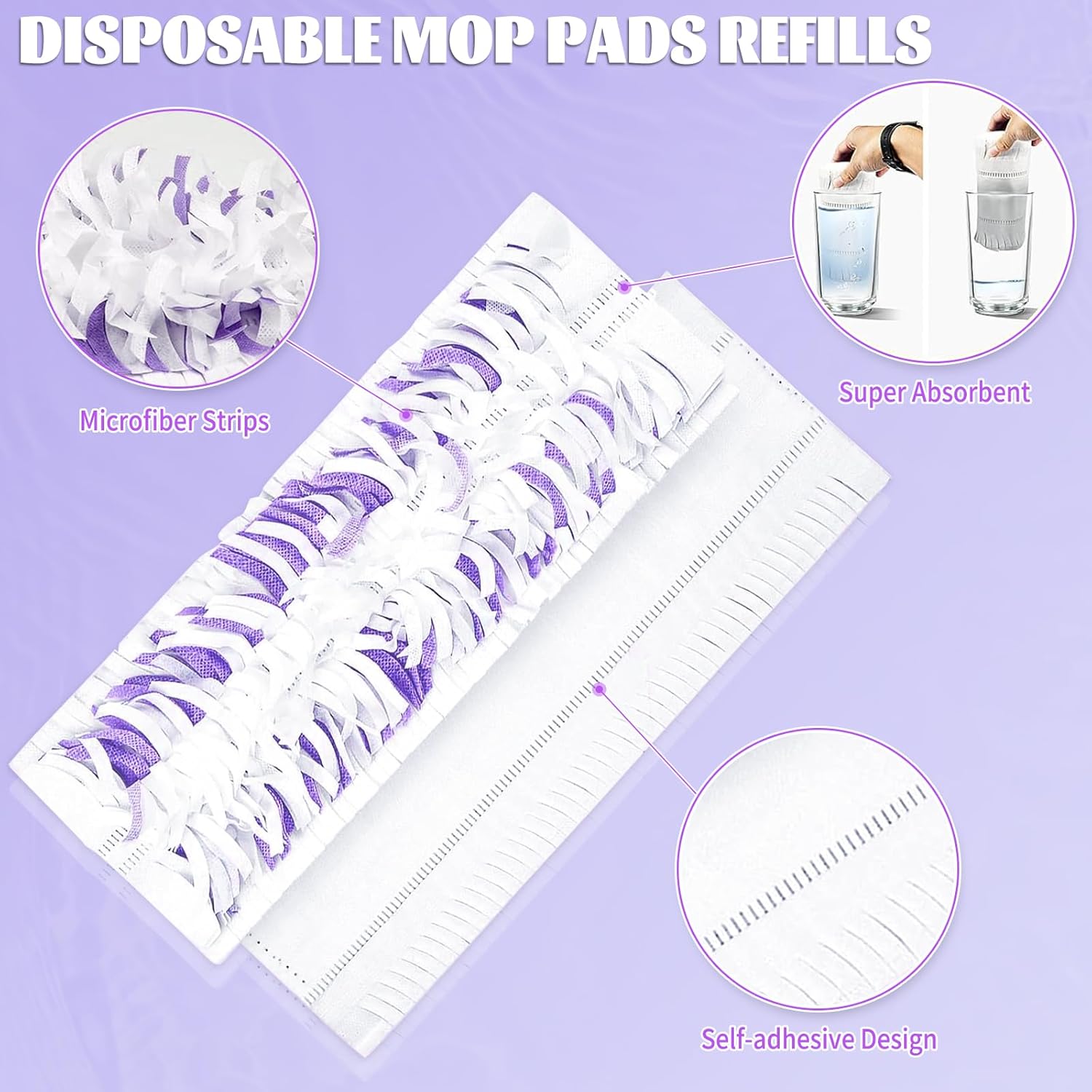 Kusroie 36 Pack Swiffer Power Mop Replacement Pads
