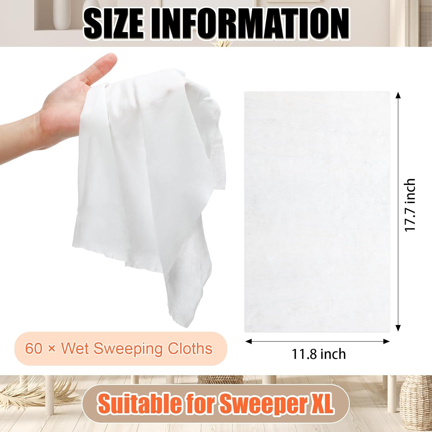FillTouch 60-Count XL Wet Mop Pads Refills