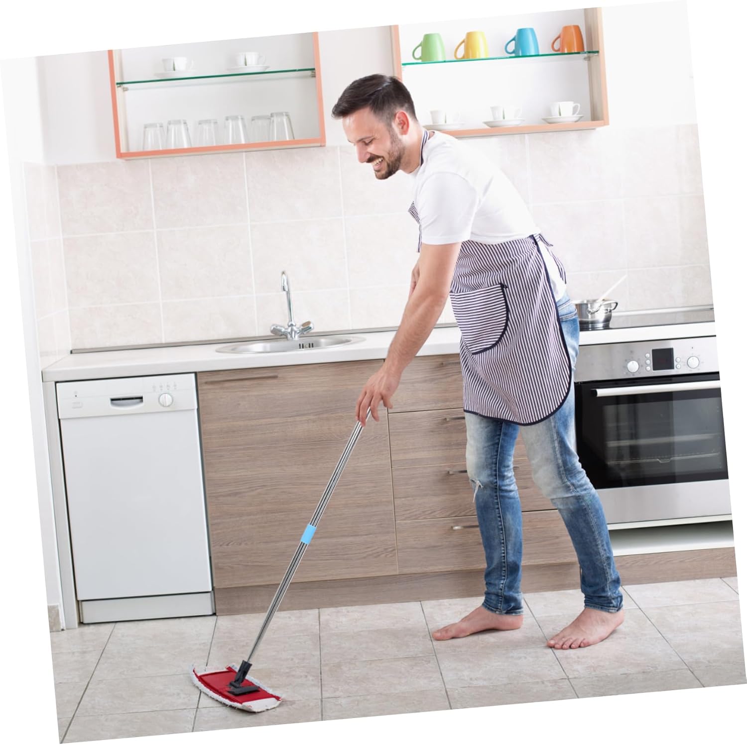 Cedar Mop Handle Replacement Extendable Telescopic Pole