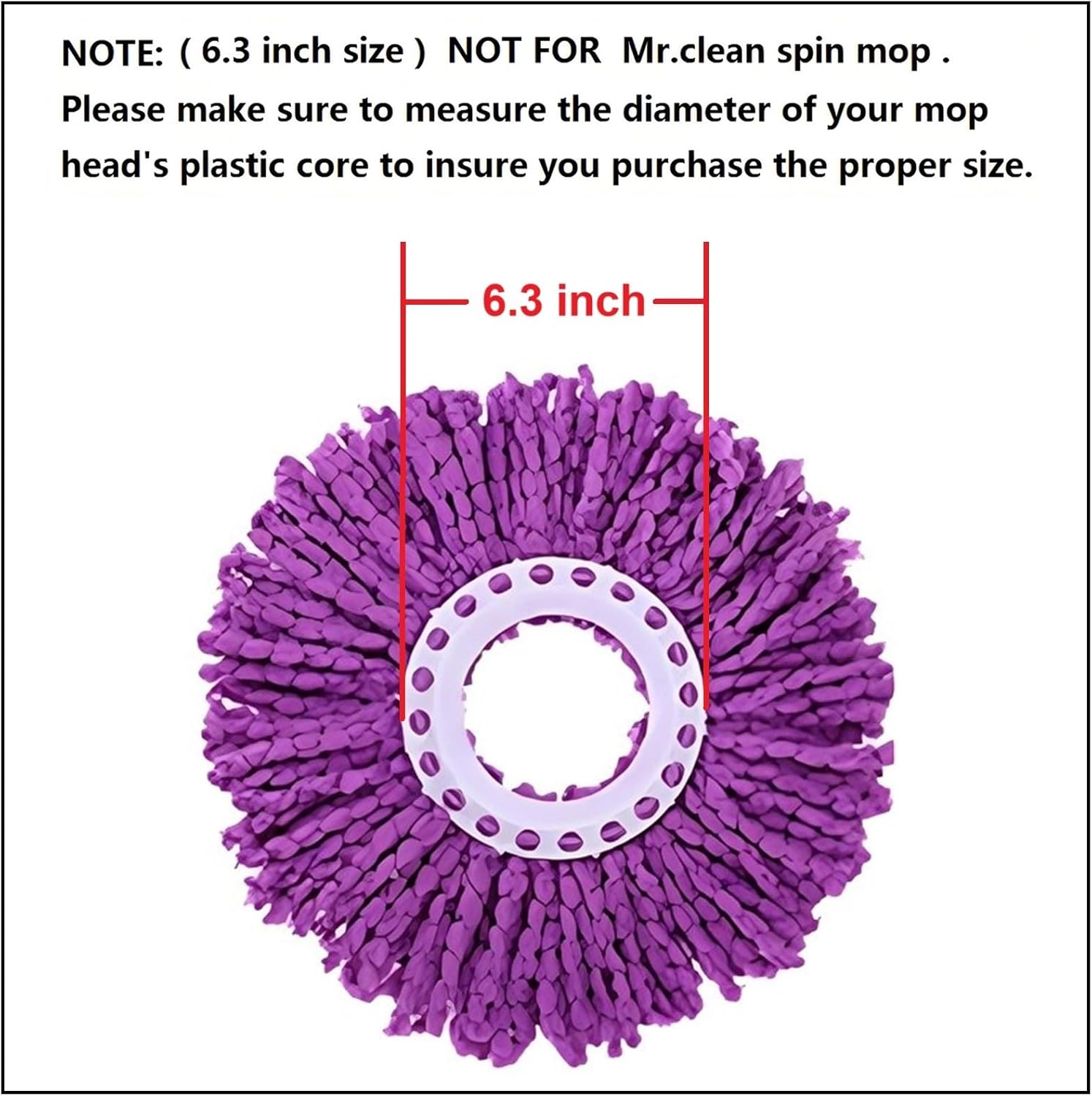 6 Pack Spin Mop Replacement Heads 63 Inch Round Microfiber Mop Refills 1