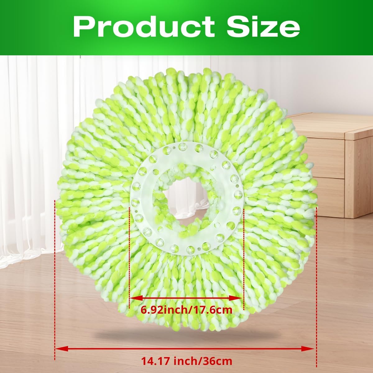3 Pack Microfiber Mop Head Replacements for Libman Spin Mop