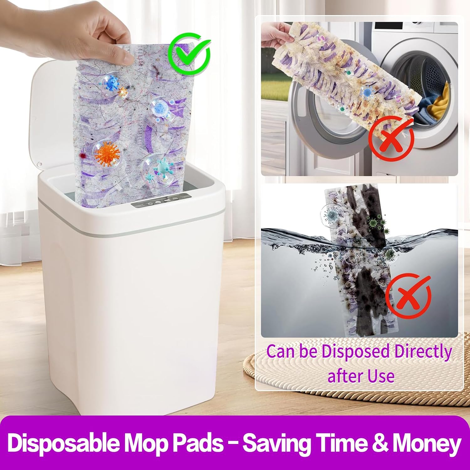 Dicorita Disposable Power Mop Pads Refills 25 Pack