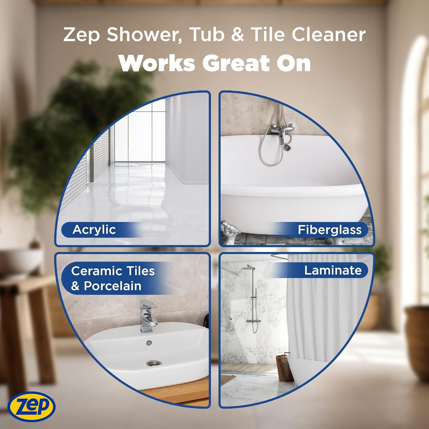 Zep Multipurpose Bathroom Cleaner - 32 oz Case of 12