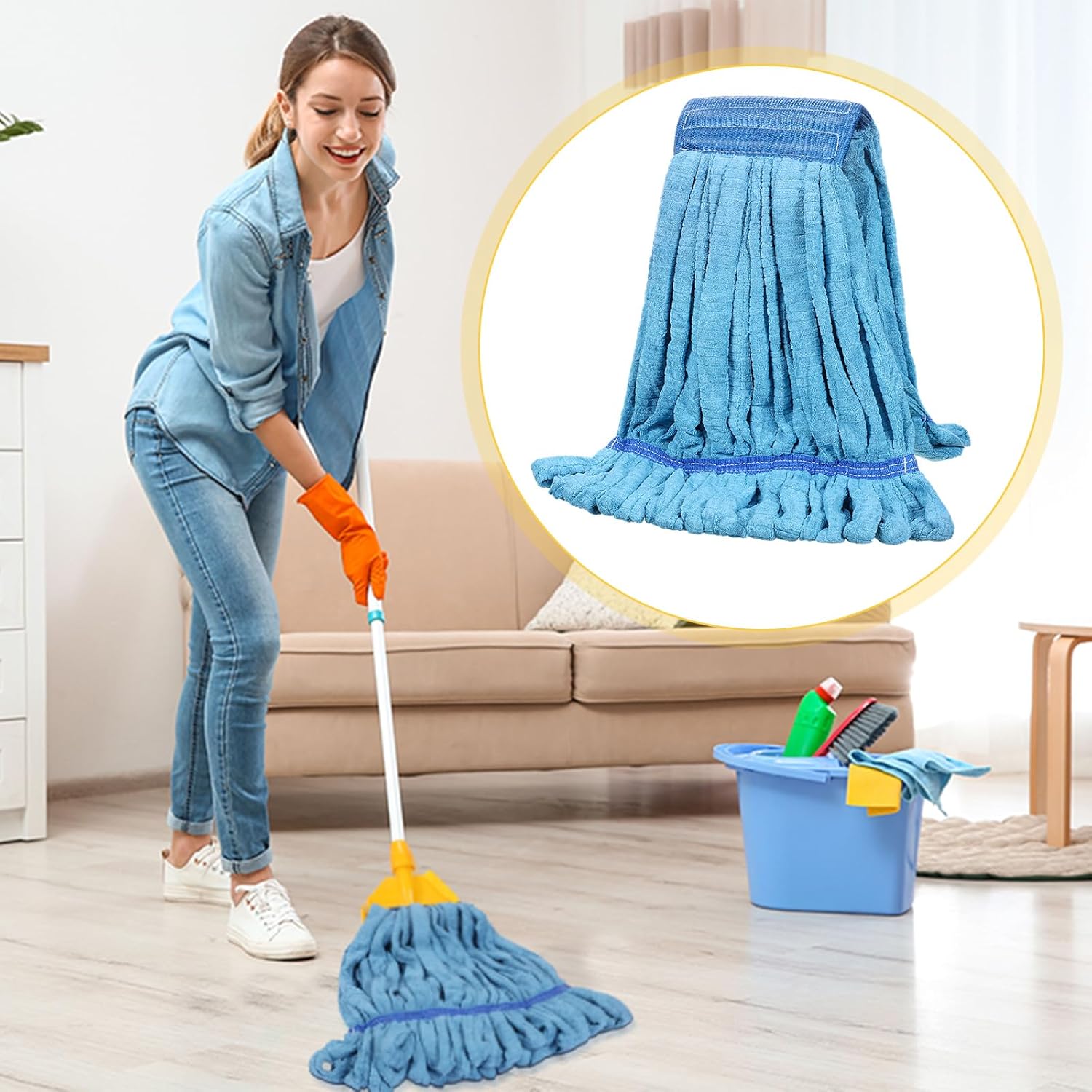Lallisa 10 Pcs Microfiber Mop Head Refill