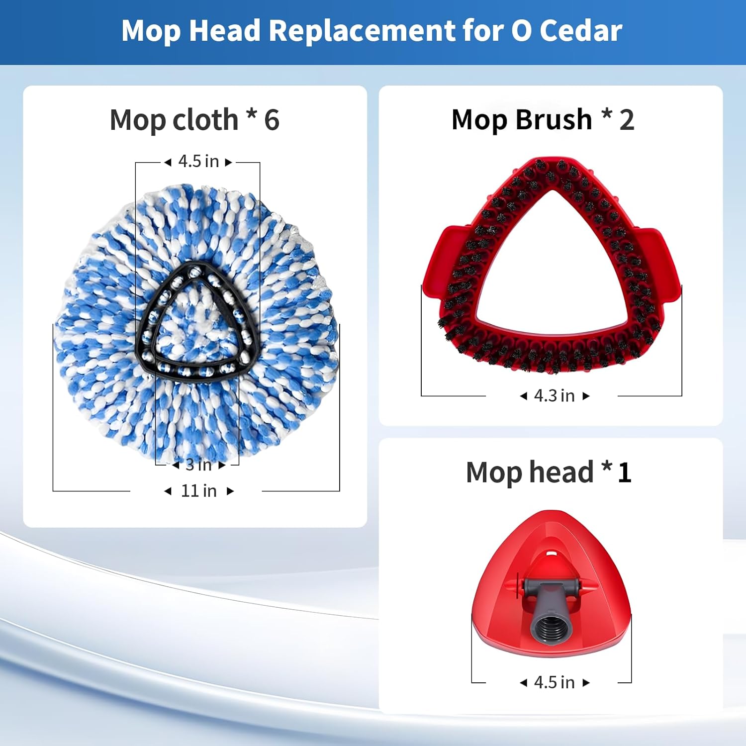 9-Pack Mop Head Refills for O-Cedar RinseClean 2-Tank System
