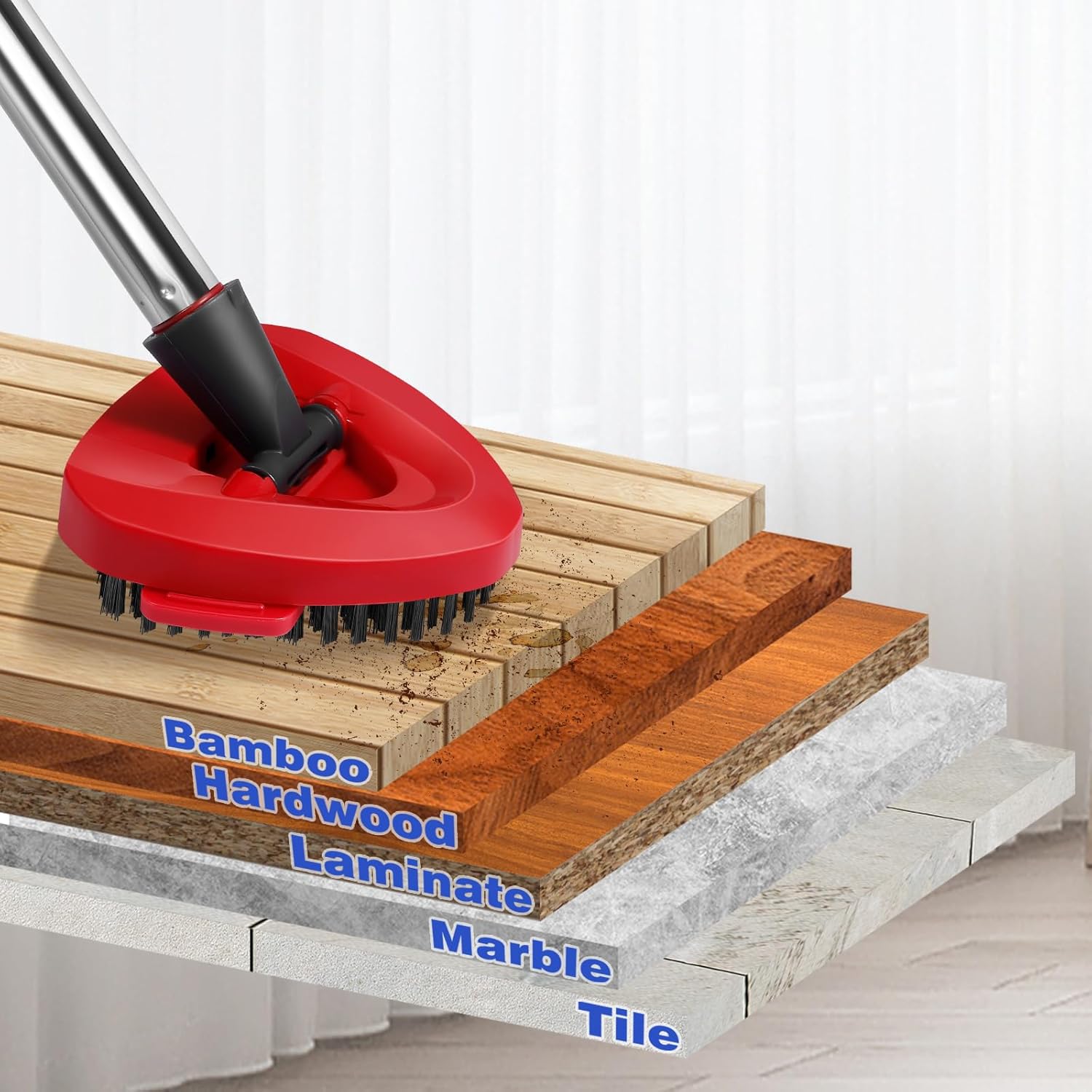 BOCA STORY 6 Mop Heads Scrub Brush Base Combo