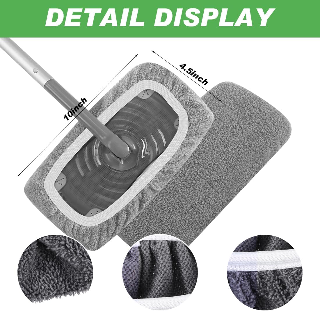 YSYONM Reusable Microfiber Mop Pads 4 Pack for Swiffer Sweeper