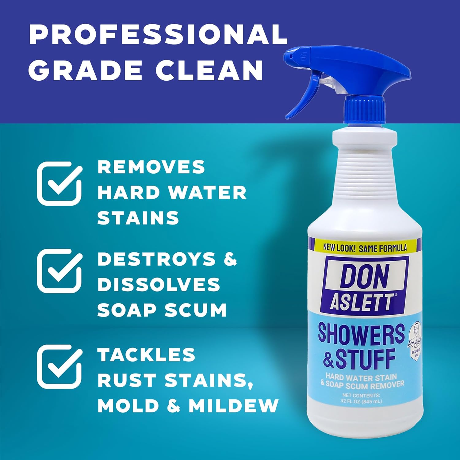 Don Aslett Showers and Stuff 32 Oz Spray Bottle Pack of 2