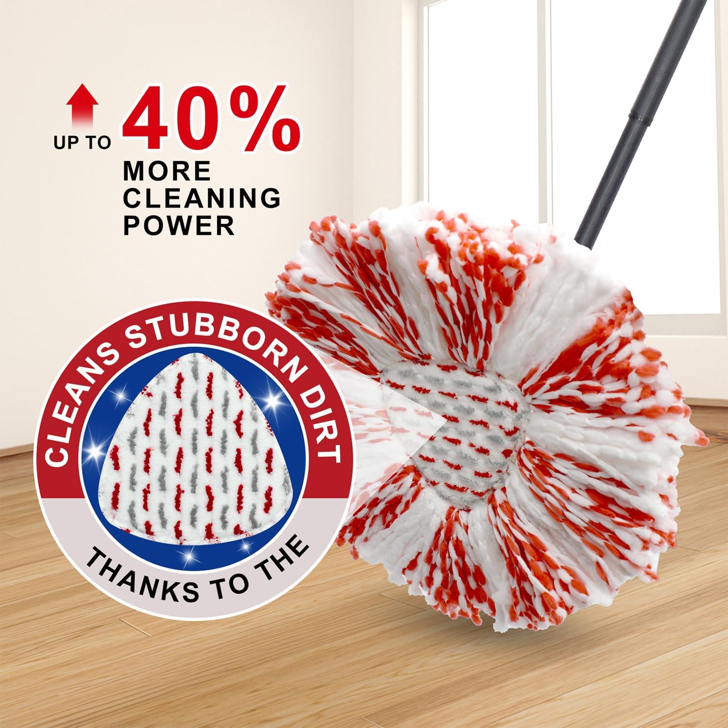 3 Pack Deep Clean Refill for Oceda EasyWring Spin Mop System