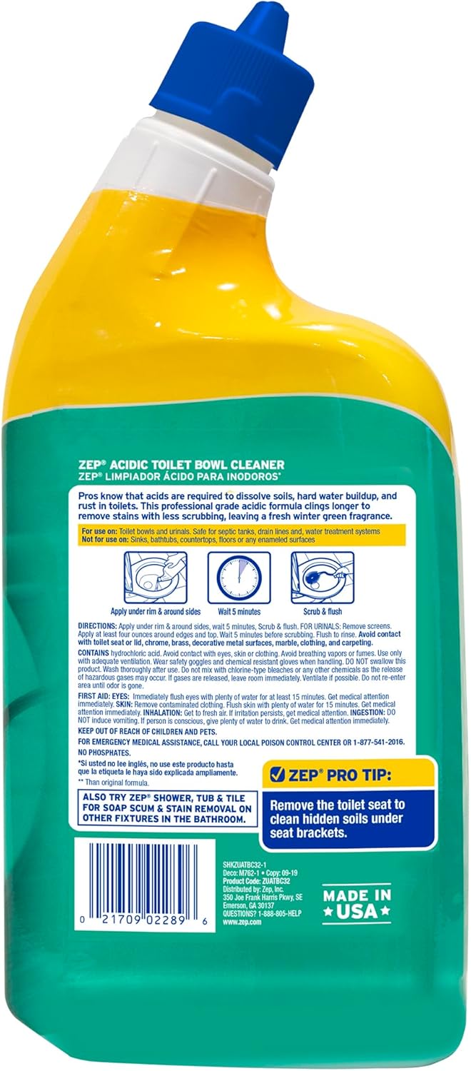 Zep Acidic Toilet Bowl Cleaner 32 oz Case of 4