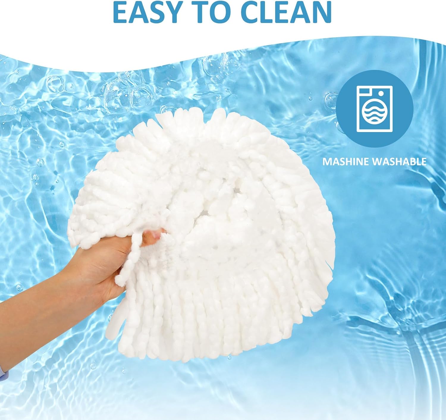 12 Pack Spin Mop Heads with 2 Bases for Oceda EasyWring System