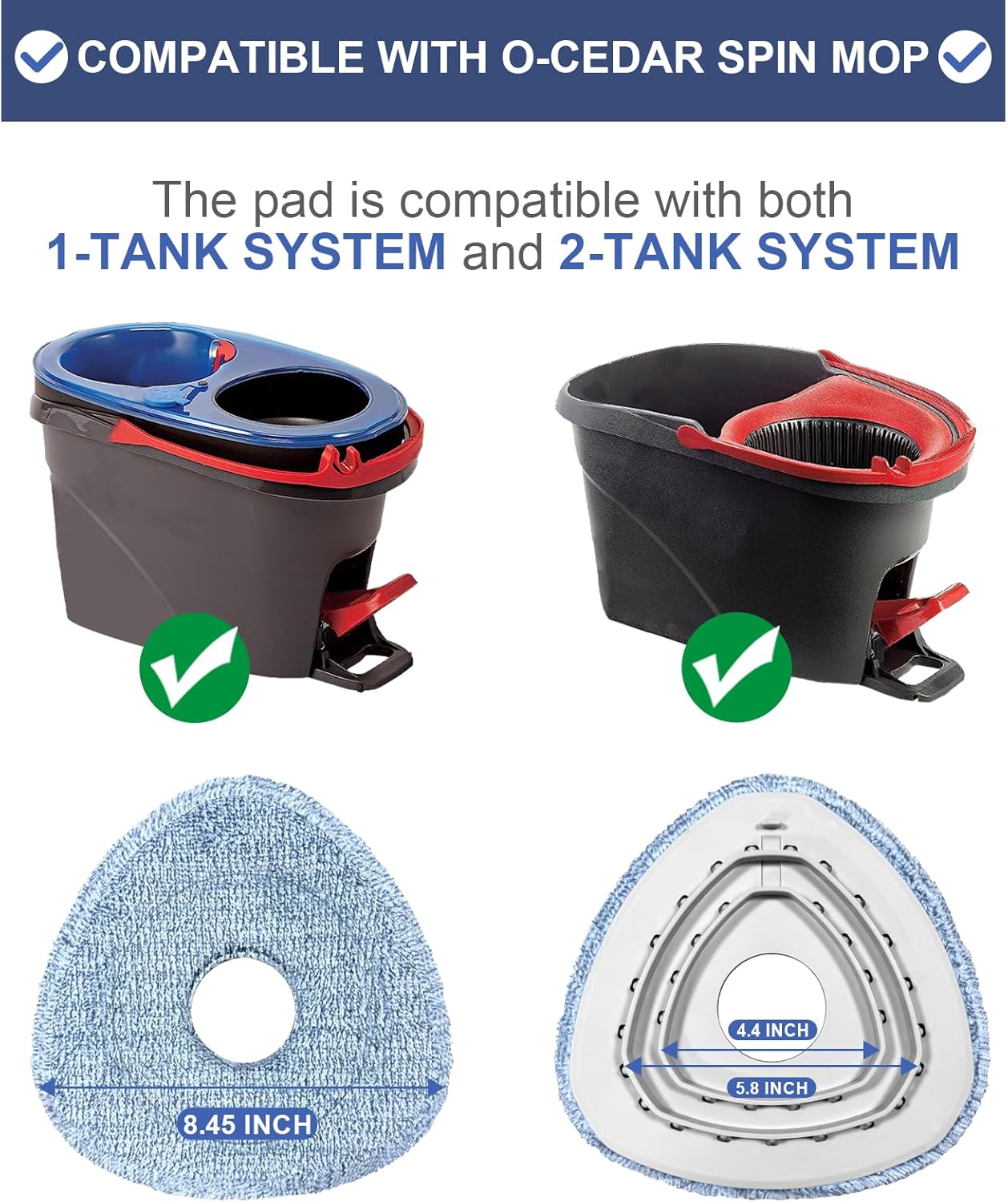 Koolstuffs Mop Pads for O-Cedar 4 Pack Upgrade