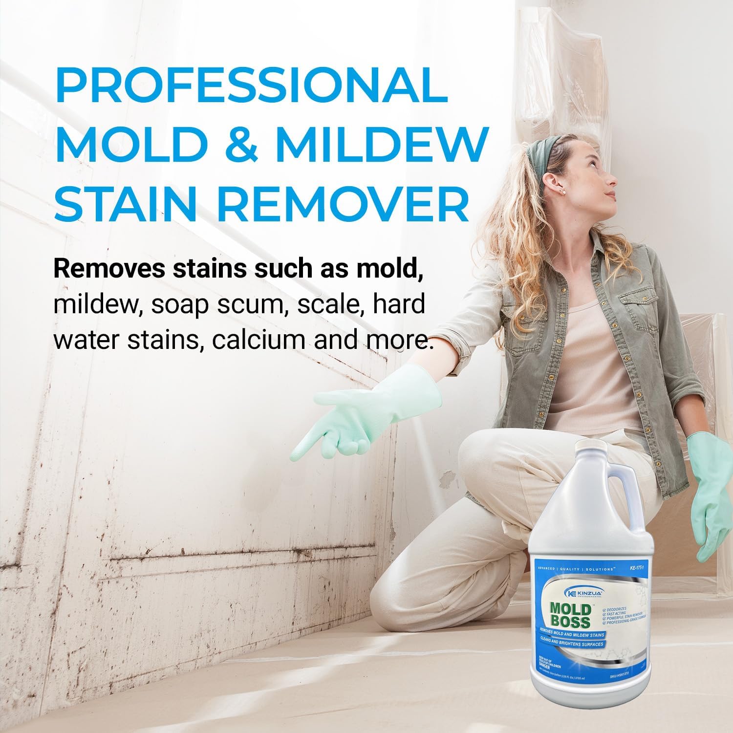 KINZUA ENVIRONMENTAL Mold Stain Remover 1 Gallon 1