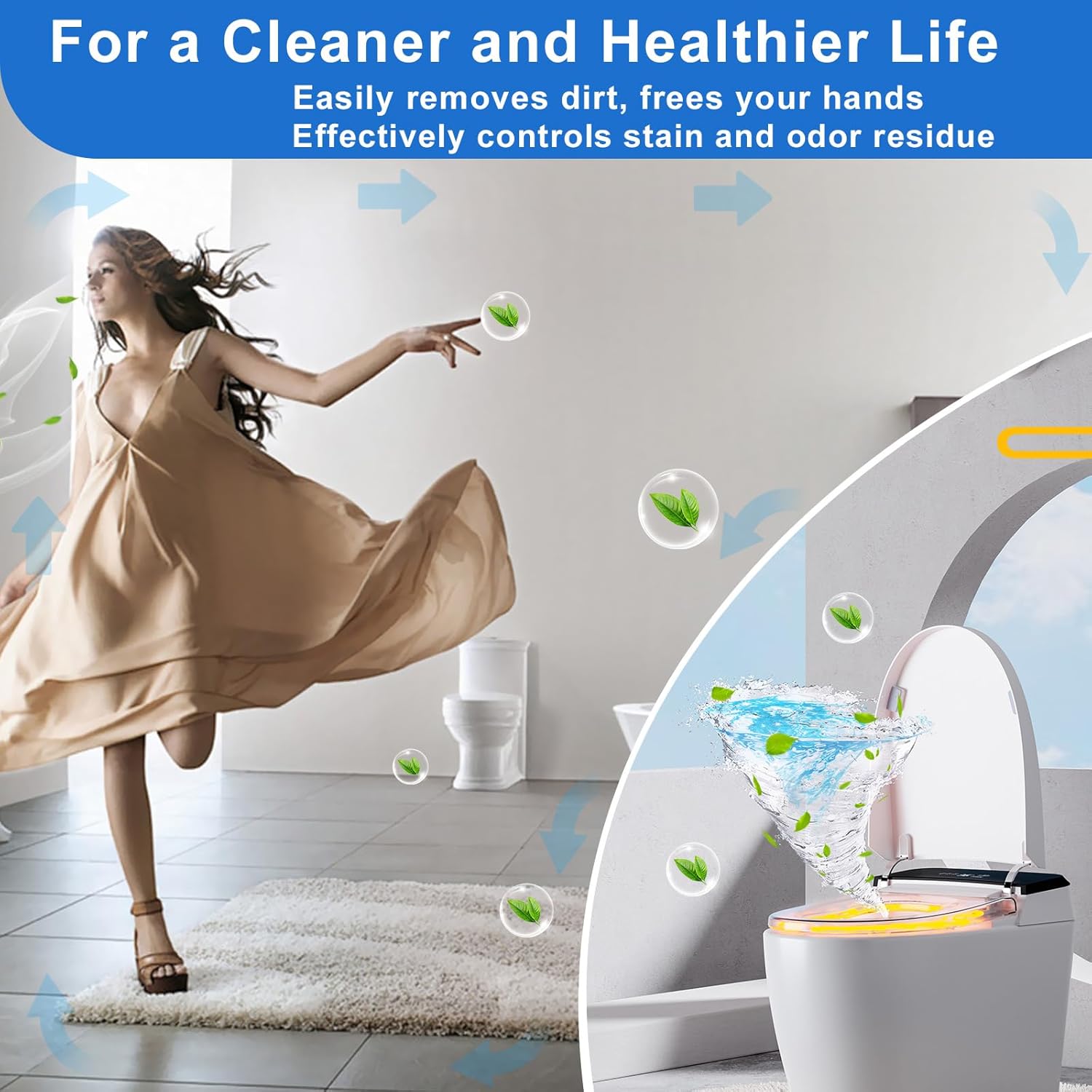 Msvvko Toilet Cleaner Tablets 20 Pack Blue Tint Slow-Release