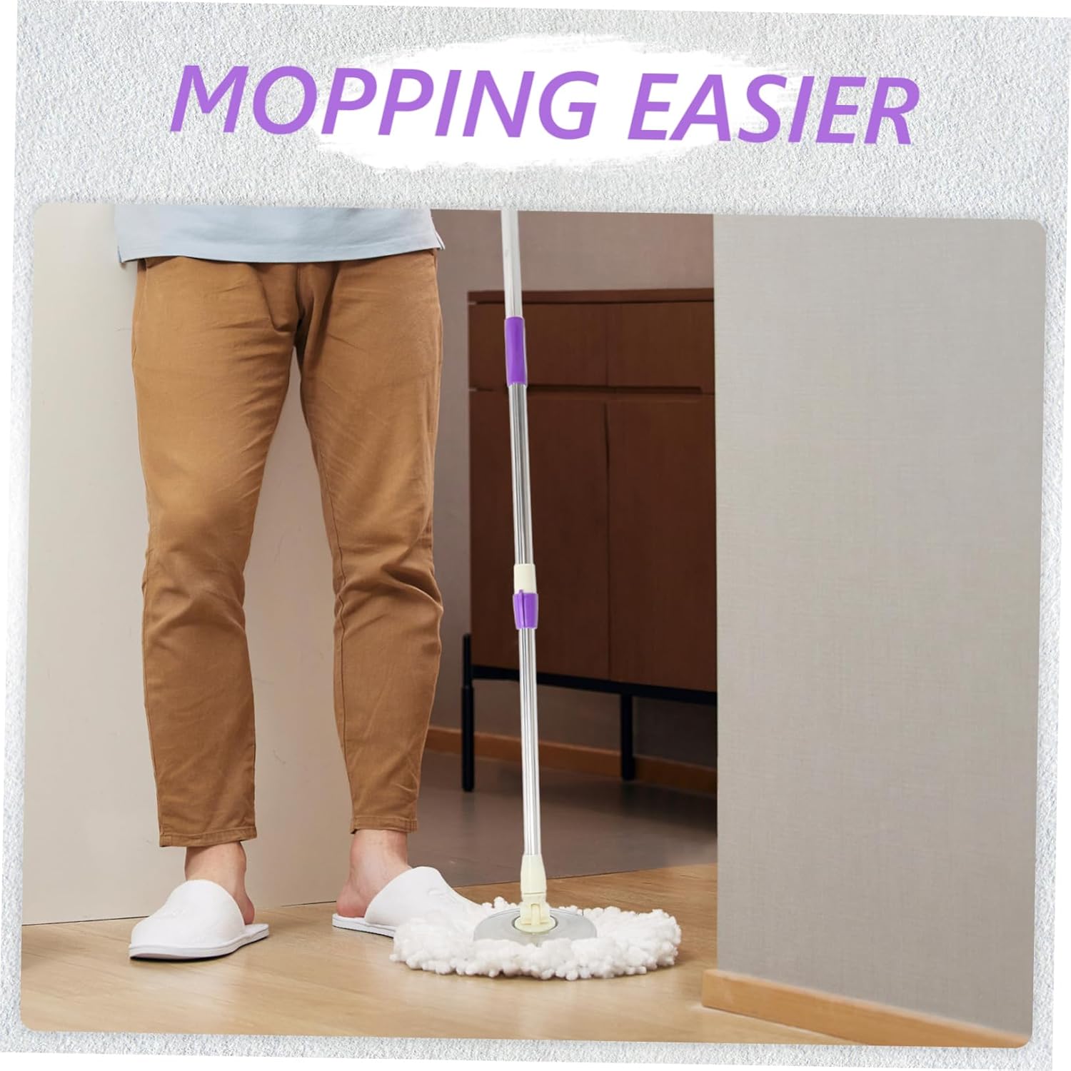 Rotating Mop Handle with Pole for Easy Floor Cleaning