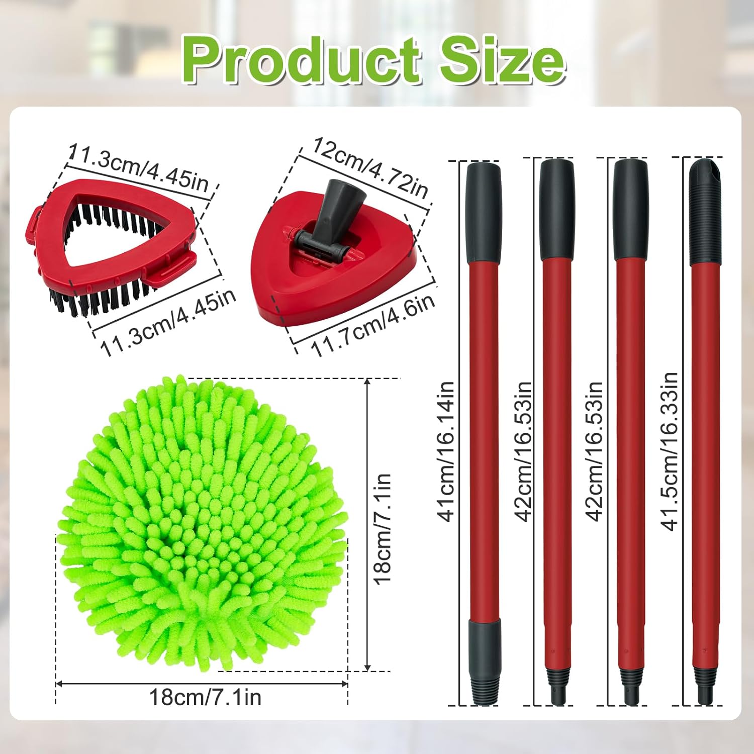 Aiyiried Replacement Mop Heads Set for O-Cedar RinseClean 2-Tank System