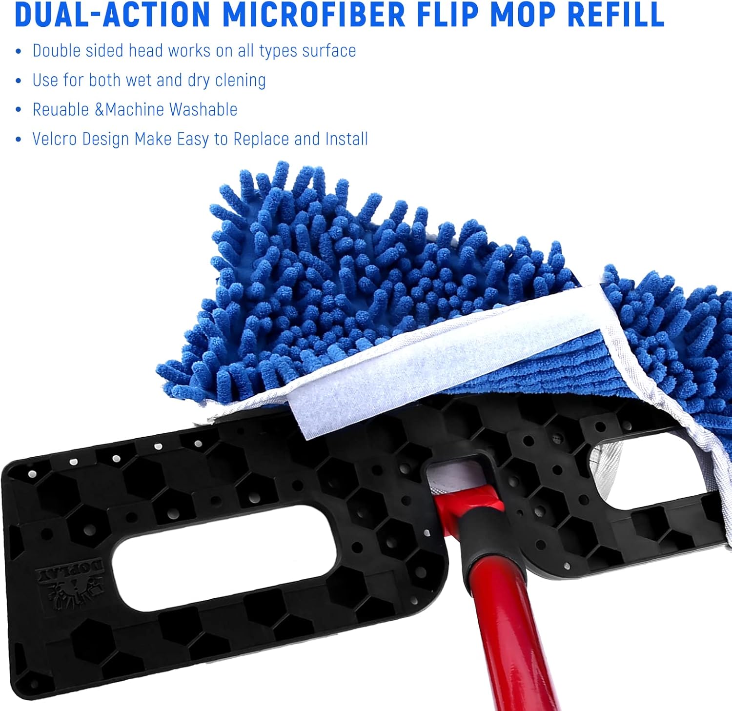 Kingmix 4 Pack Microfiber Flip Mop Refills
