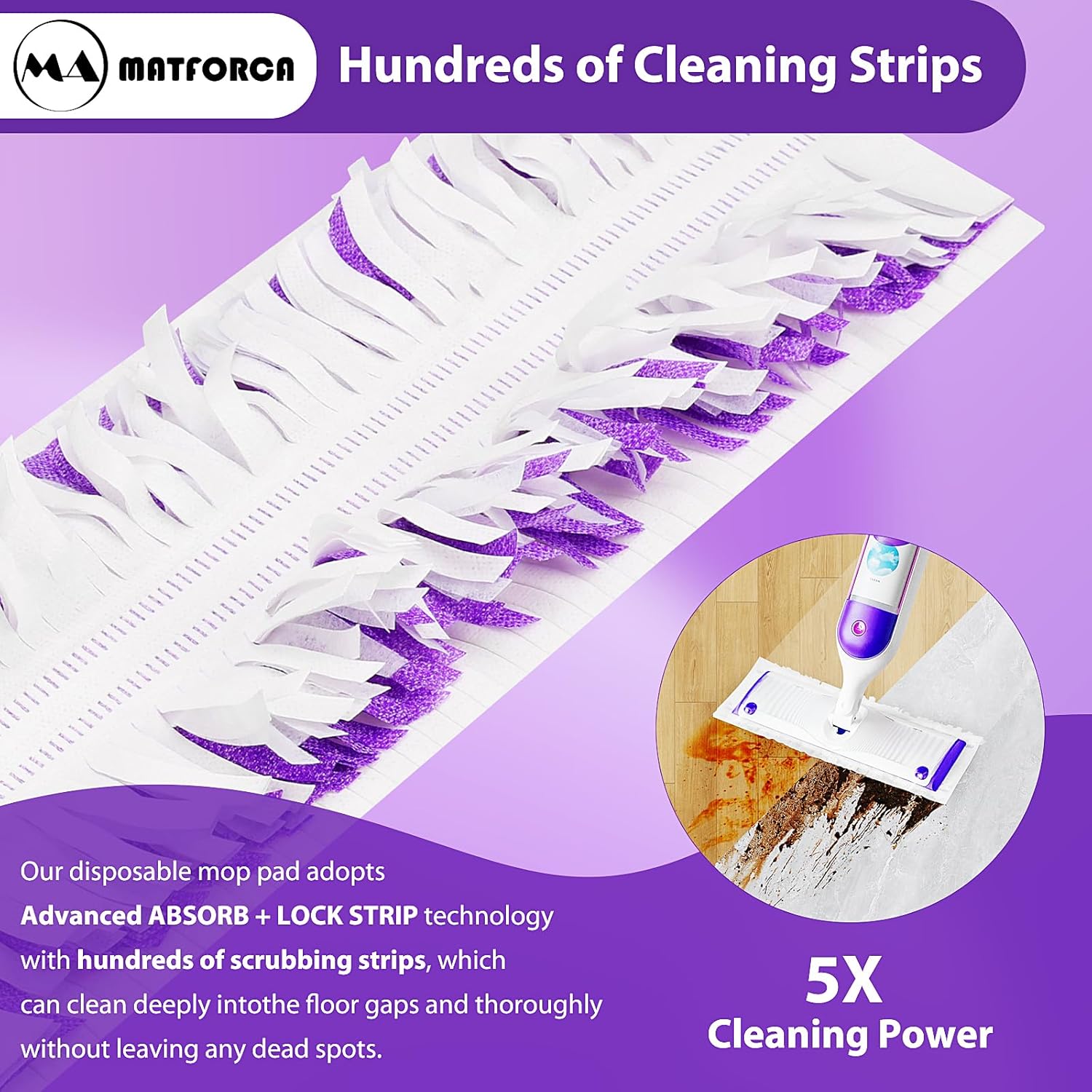 30 Pack Swiffer Power Mop Refills - Eco-Friendly Cleaning Pads