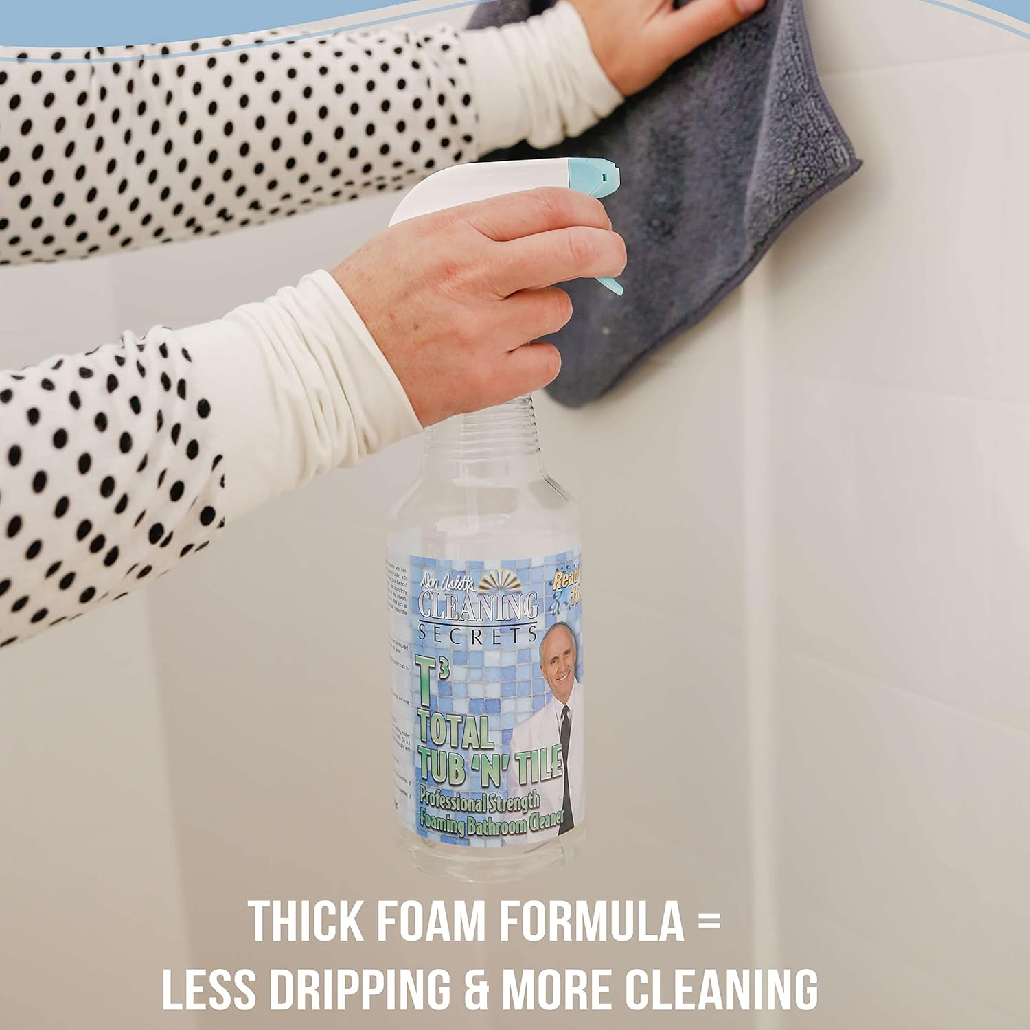 Don Aslett Tub n Tile Foaming Cleaner - 32 Oz Concentrated Formula
