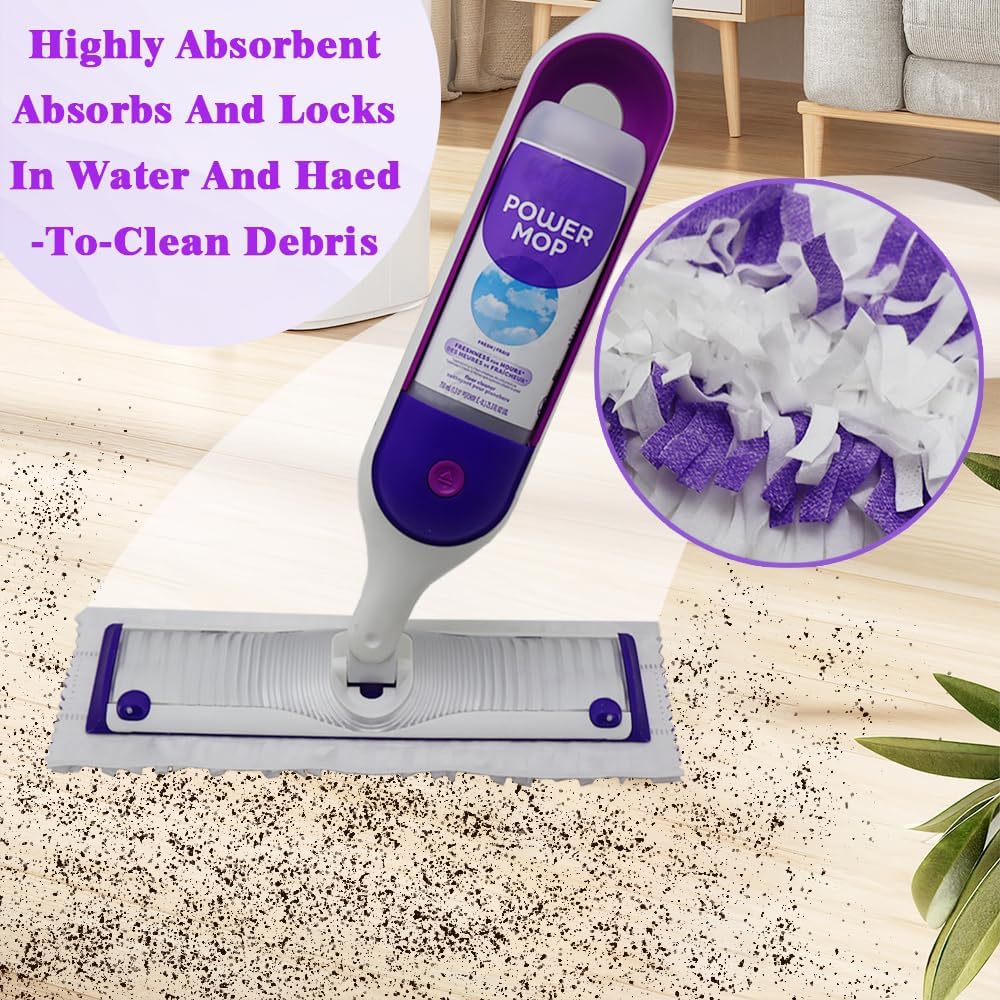 Mewvine Swiffer PowerMop Refill Pads - 30 Count Multi-Surface Mopping Pad Replacement