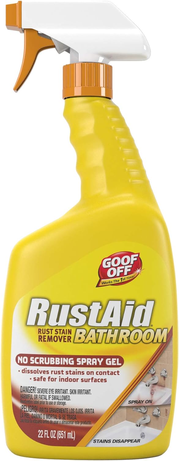 Goof Off RustAid Rust Stain Remover 22 oz Spray Bottle 1