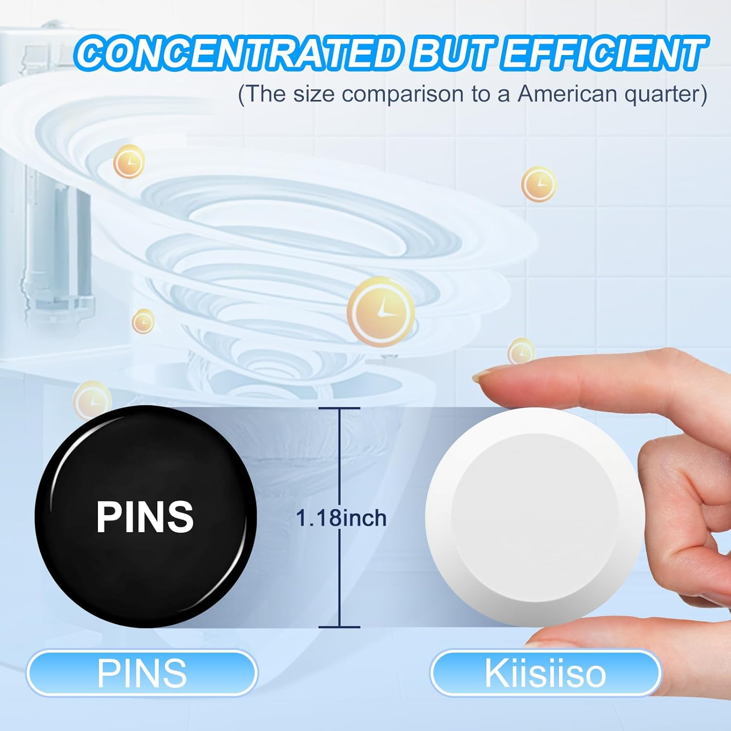KIISIISO Toilet Cleaner Tablets 50 Pack