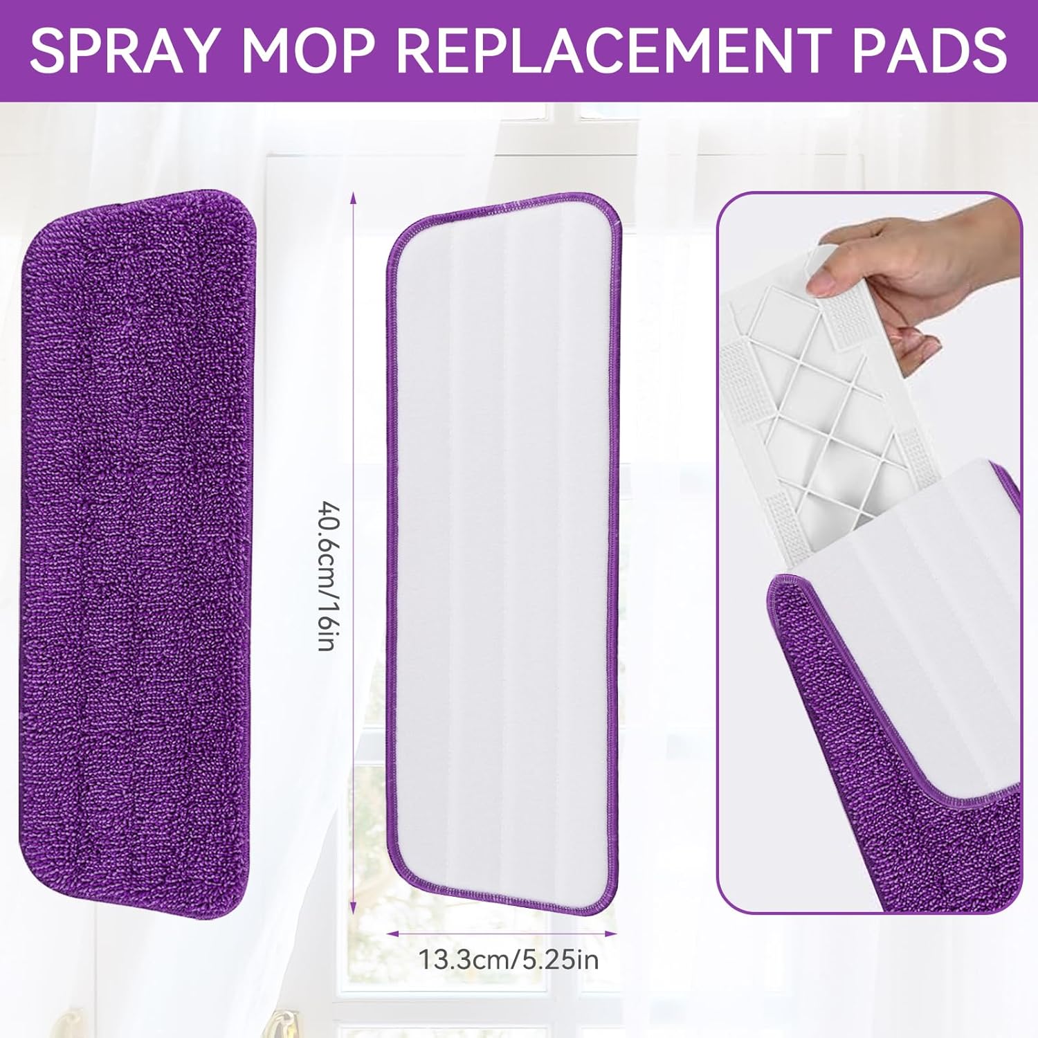 GreeSuit 6 Pack Microfiber Mop Pads for Libman Freedom Spray Mop