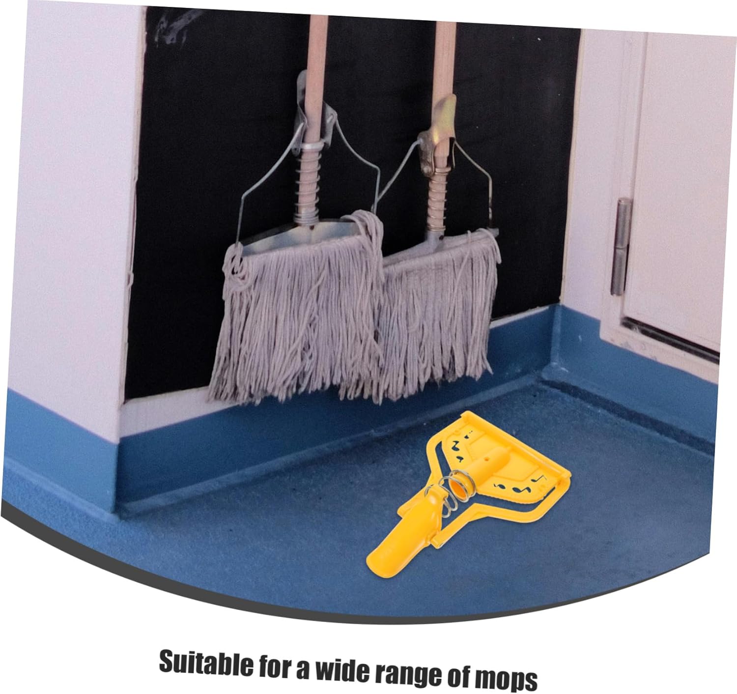 Minkissy Mop Head Connector with Secure Threaded Clip