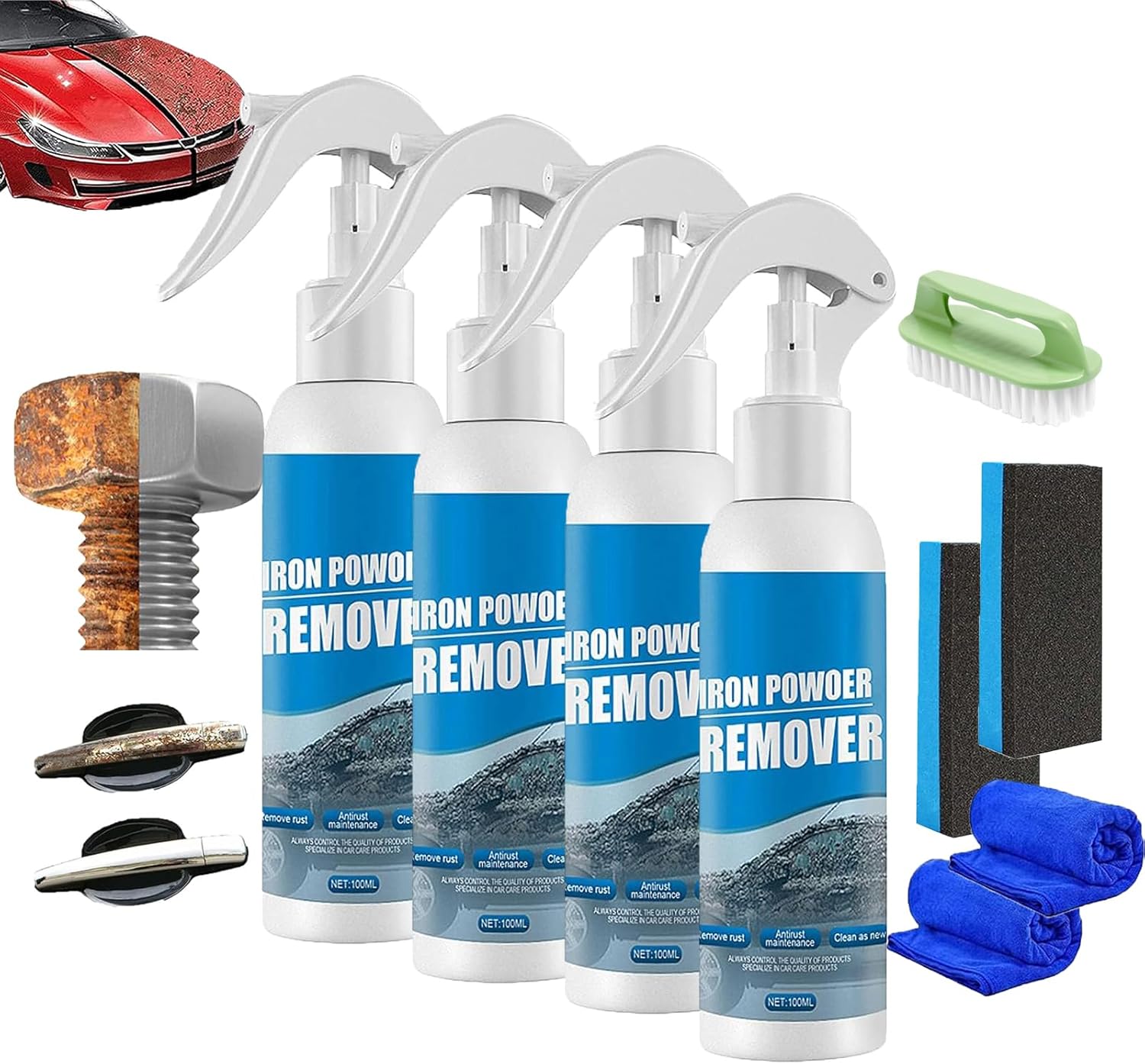 Multi Purpose Rust Remover Spray 4pcs 100ml