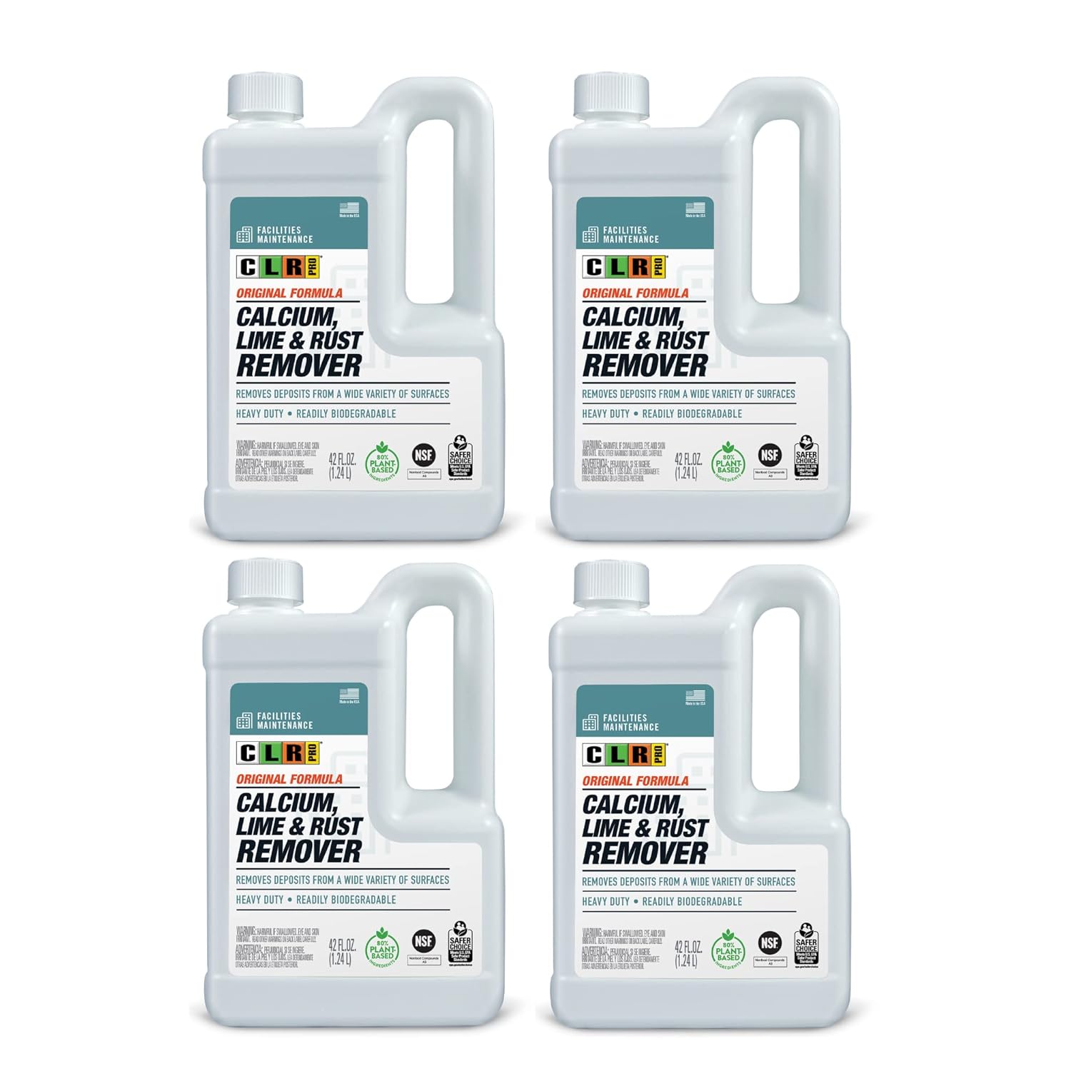 CLR PRO Calcium Lime Rust Remover 42 Ounce Pack of 4 1