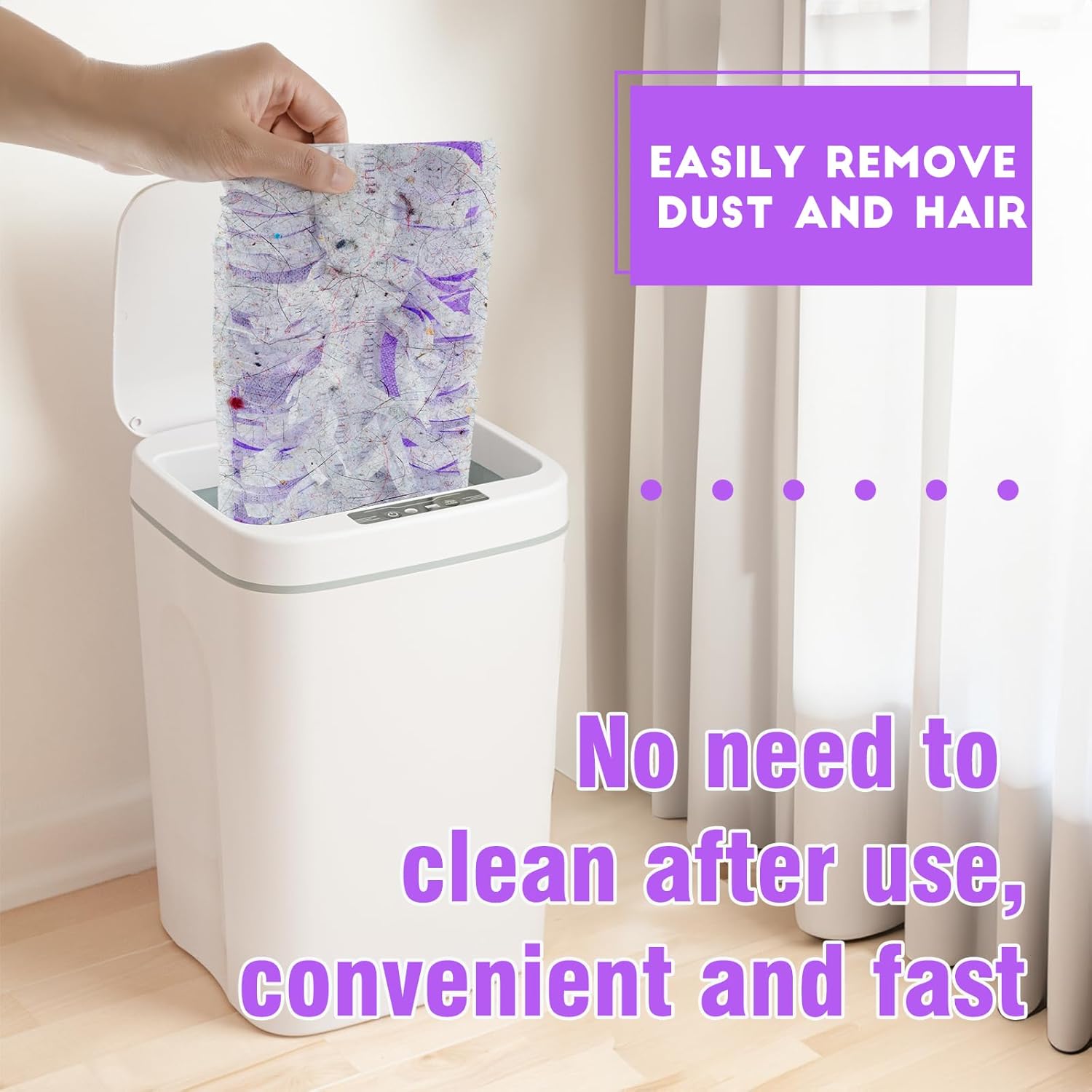 SAUAUSUN 50 Count Heavy-Duty Power Mop Pads for Swiffer